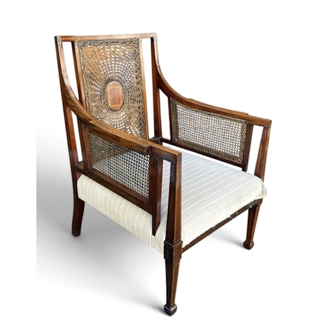 A LATE 19TH CENTURY MAHOGANY BOXWOOD AND EBONY STRUNG BERGER...