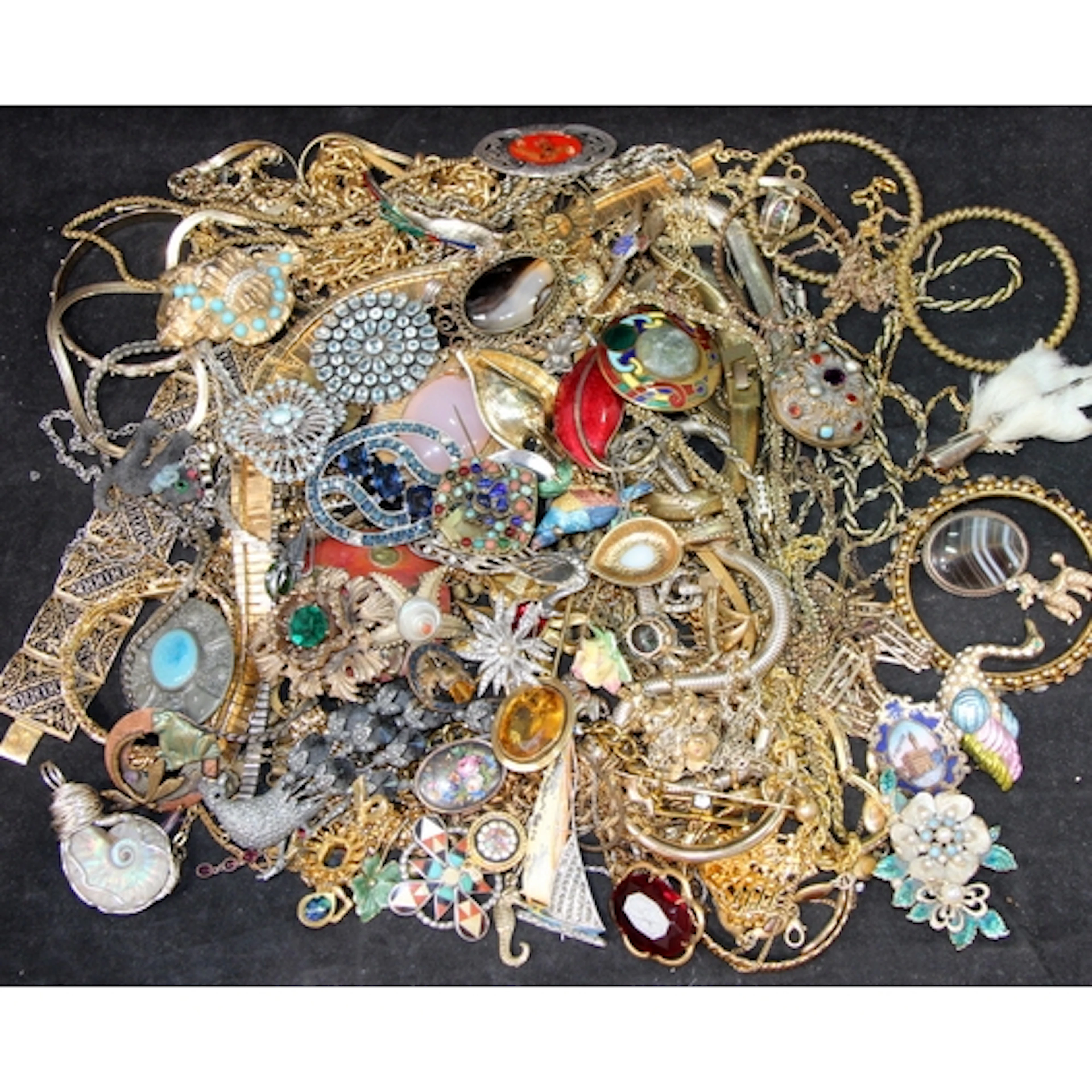 A large quantity of costume jewellery