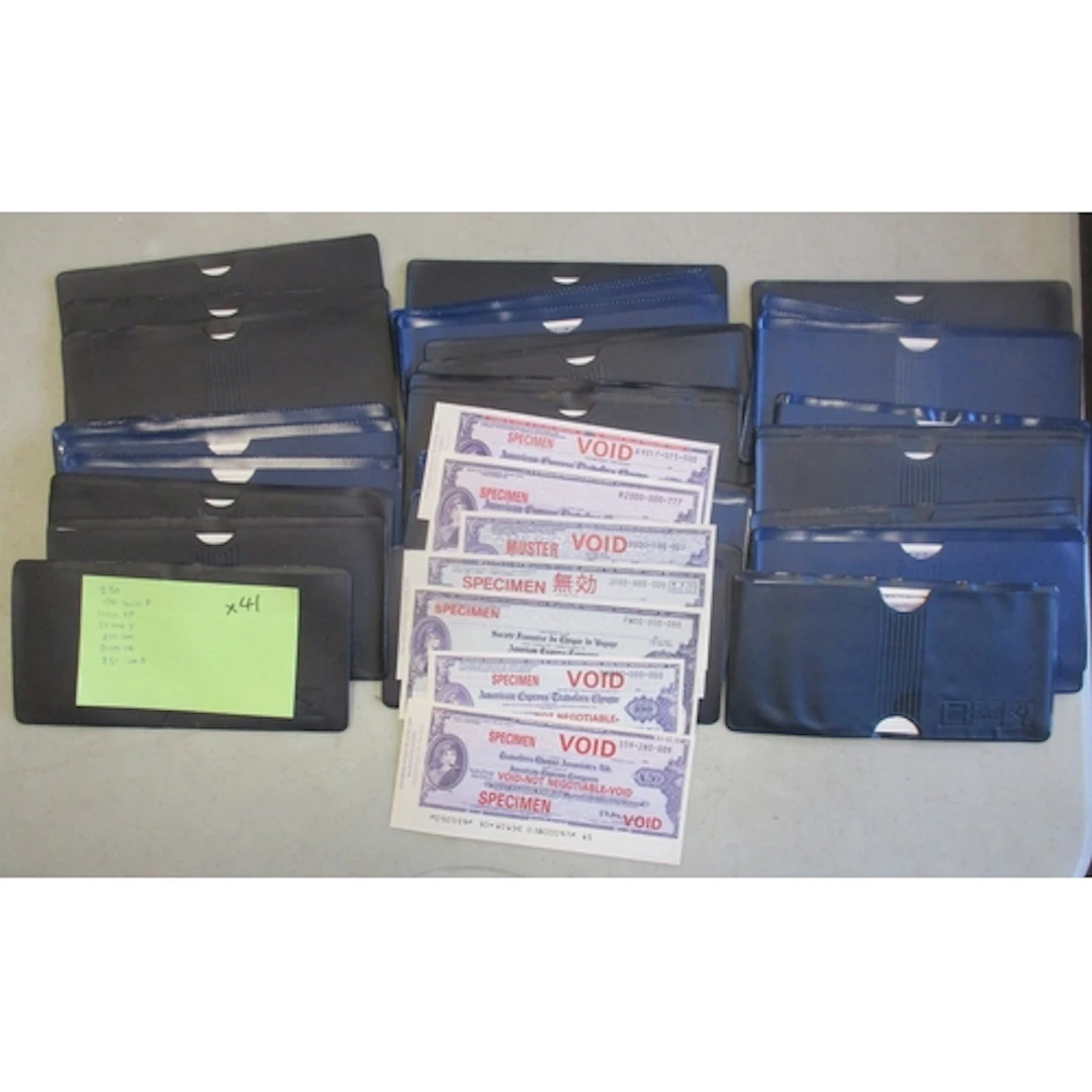American Express. Range of duplicate Specimen sets of 7 trav...