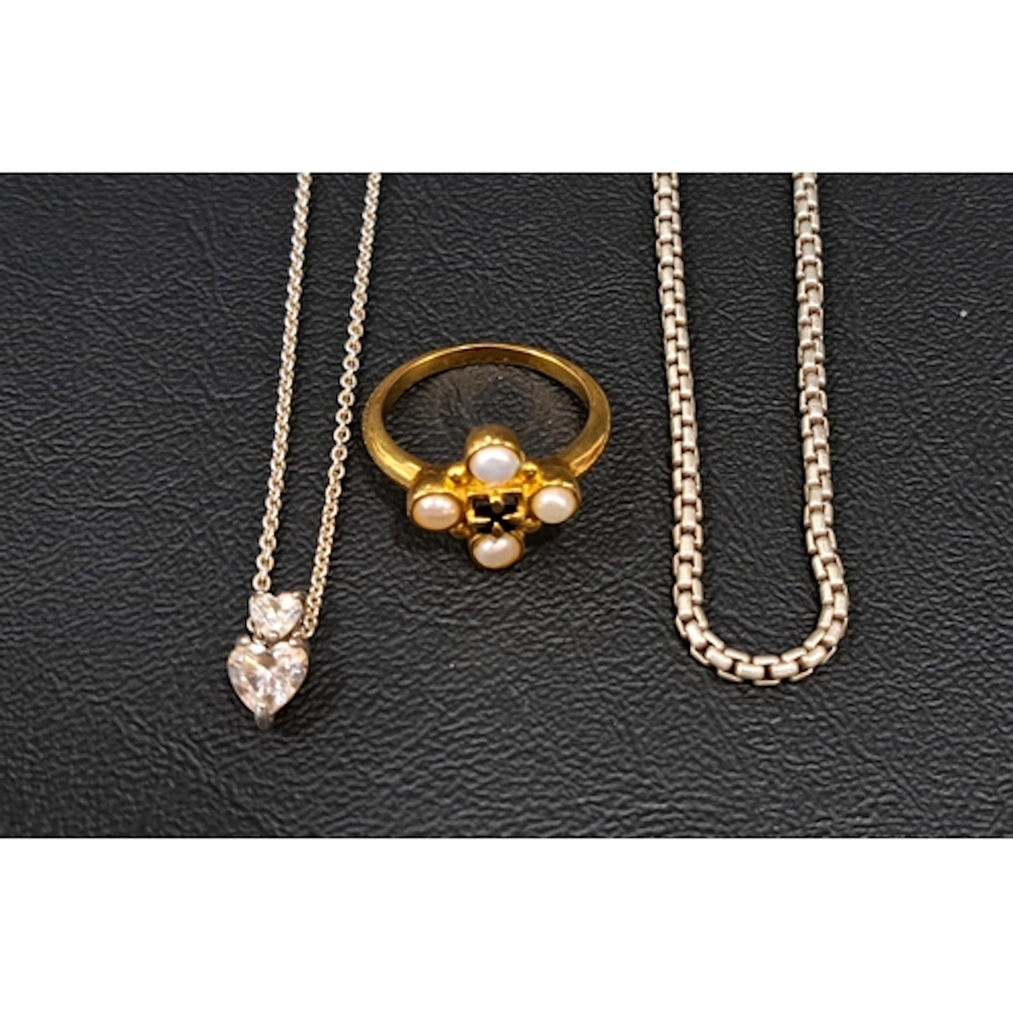THREE PIECES OF SILVER JEWELLERY comprising a Harris Reed X ...