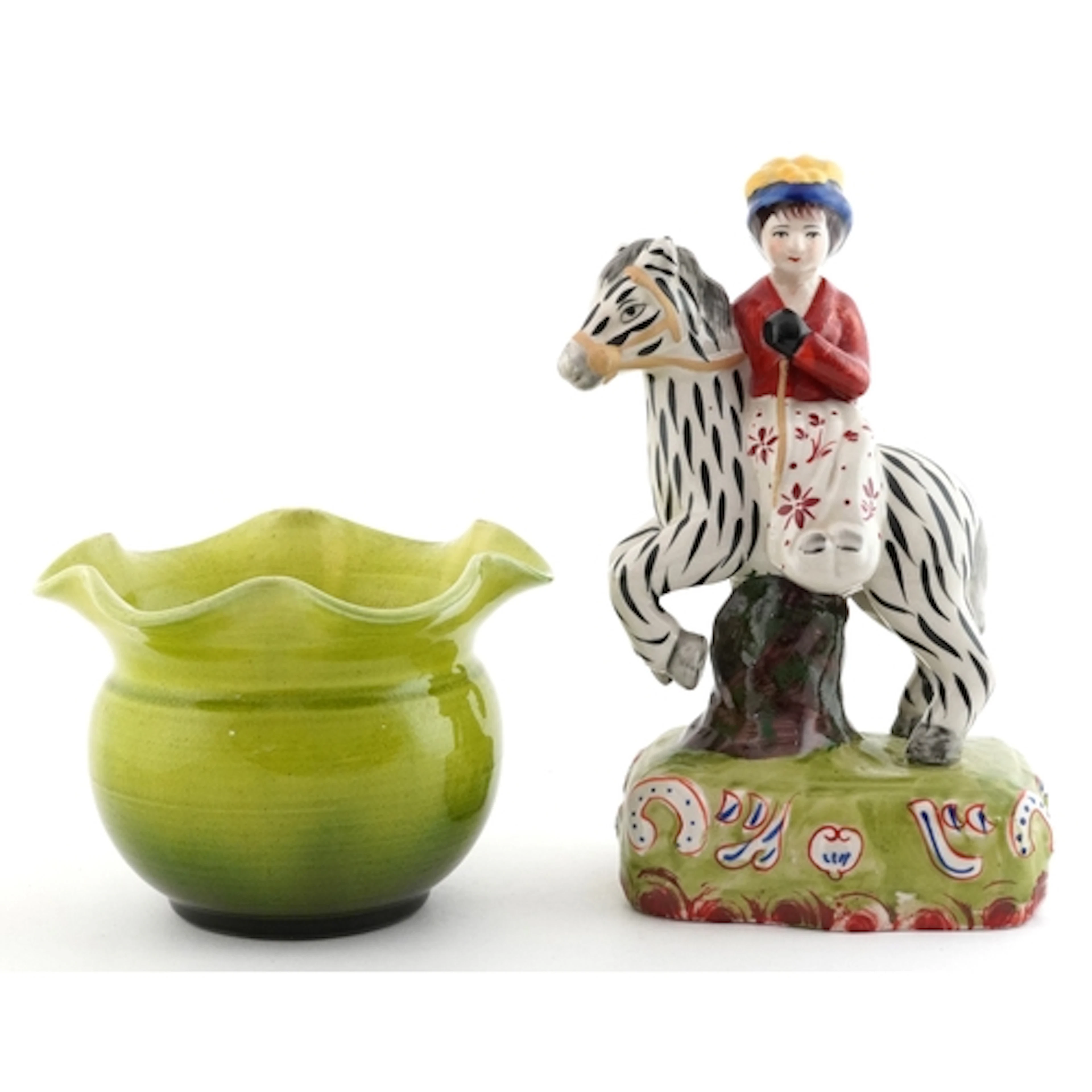 Collectable china comprising Arts & Crafts Bretby vase and a...