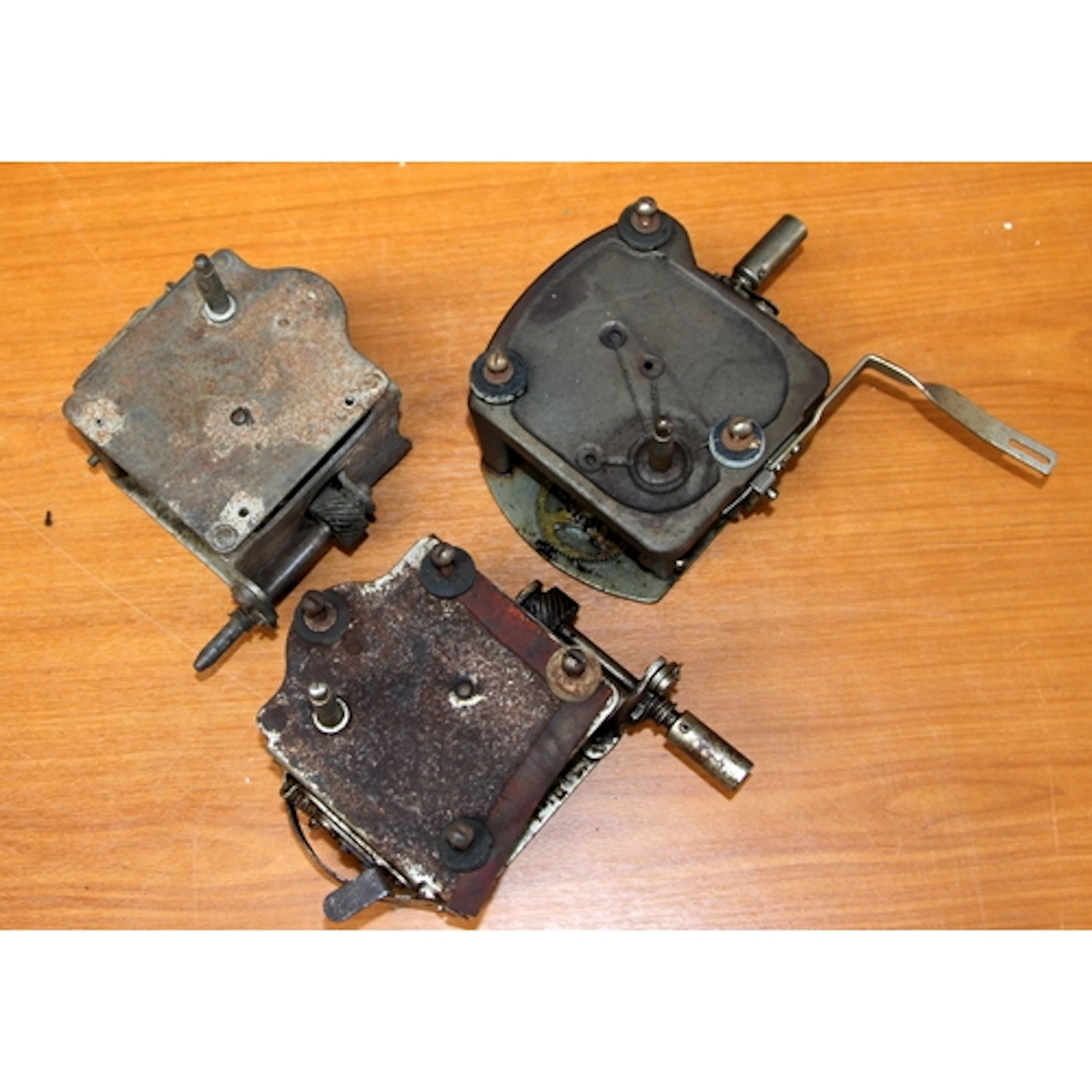 Two early Garrard double spring gramophone motors c/w a Colu...