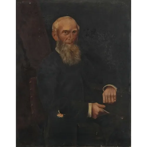 Portrait of a seated gentleman, Old Master style oil on canv...