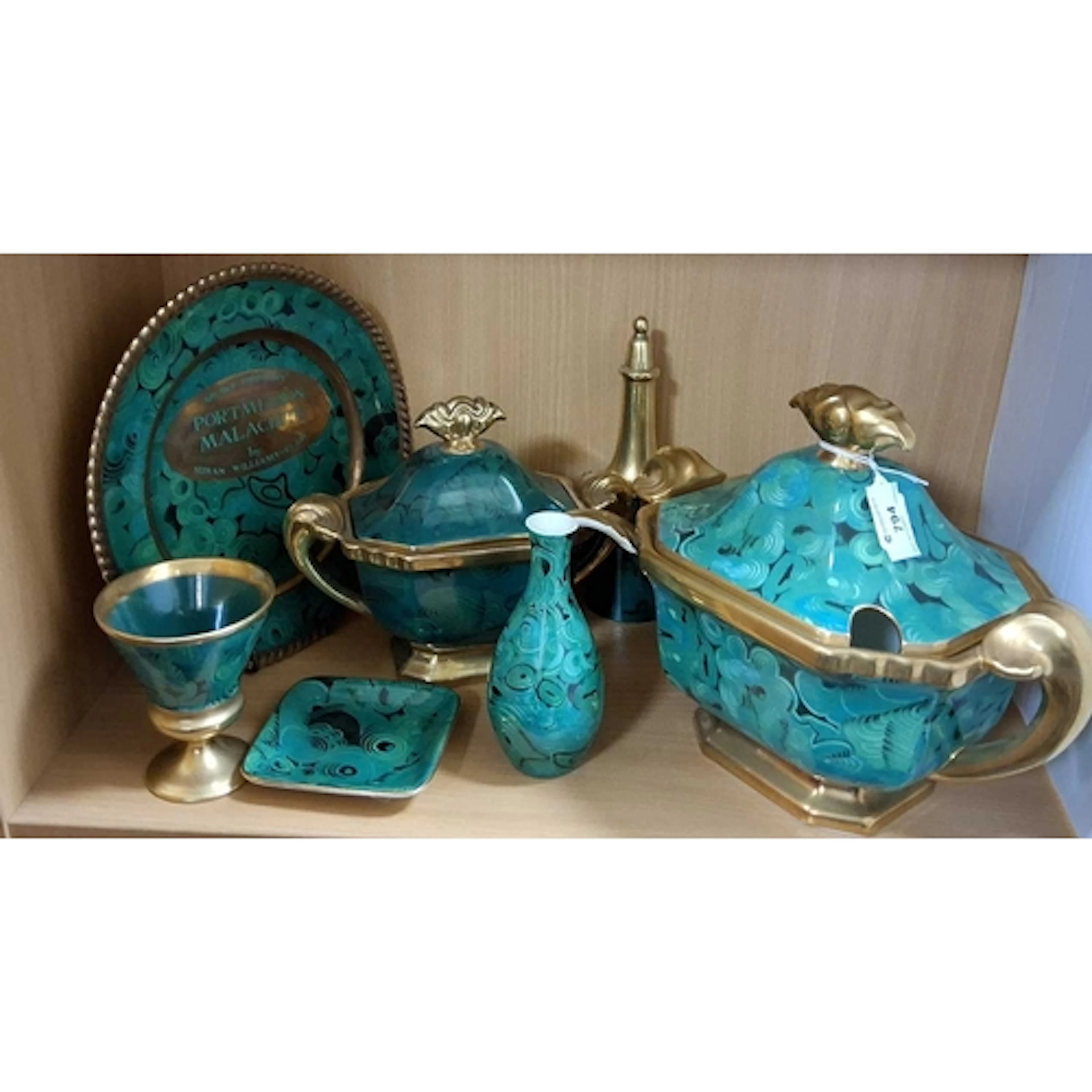 A GROUP OF VINTAGE PORTMEIRION MALACHITE BY SUSAN WILLIAMS-E...