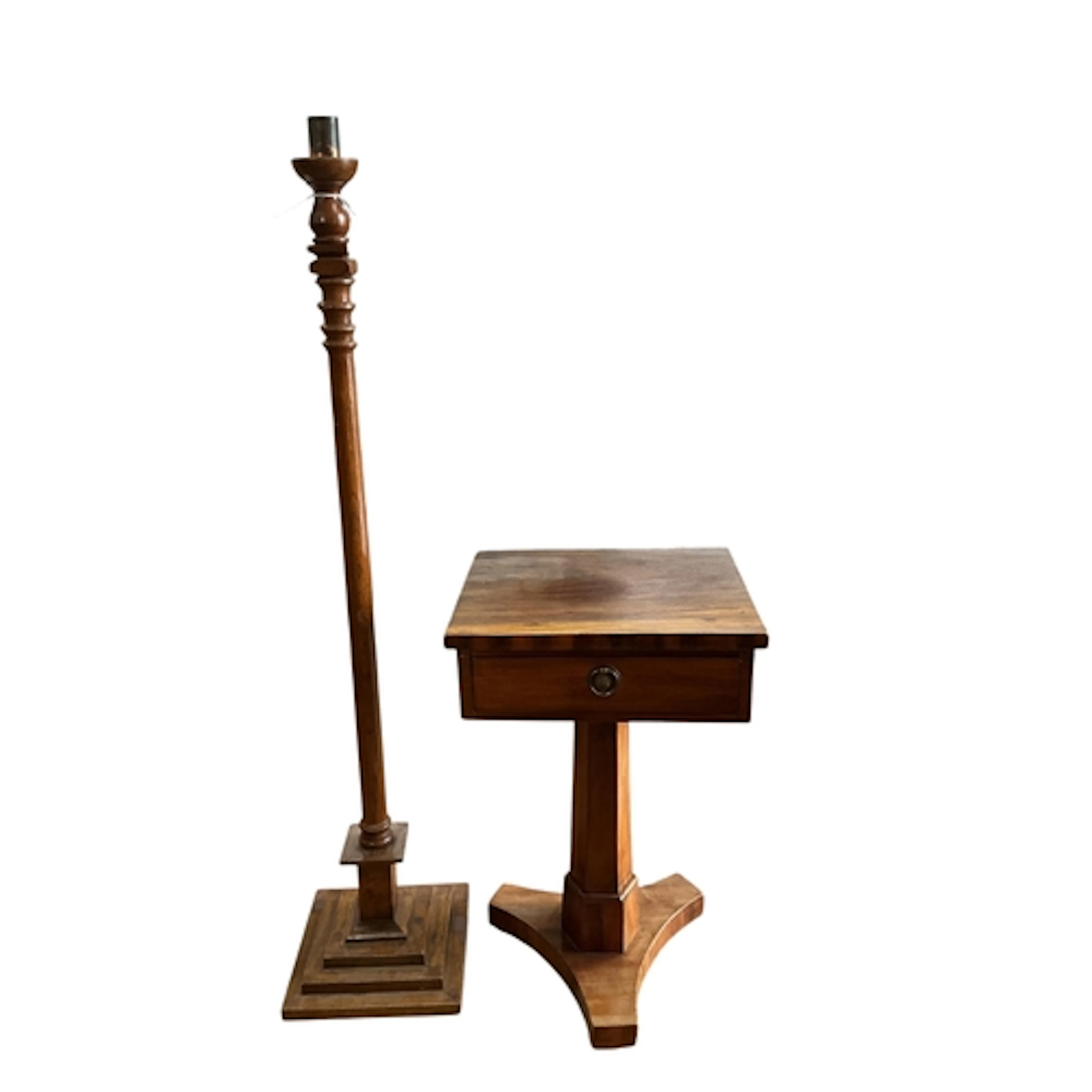 A 19th century rosewood pedestal work table, width 36cm, dep...