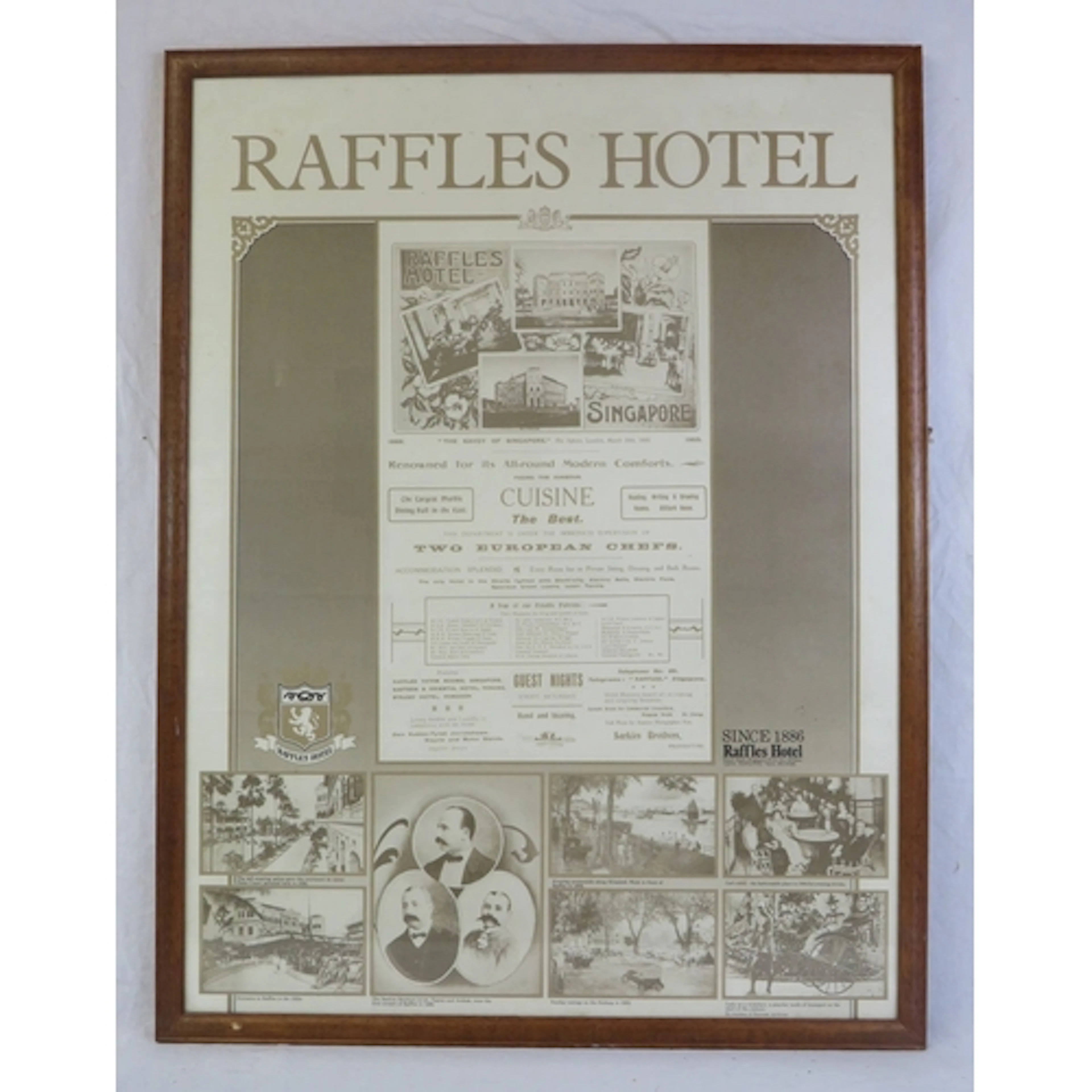 F/g Poster 'Raffles Hotel' (aka The Savoy of Singapore) appr...