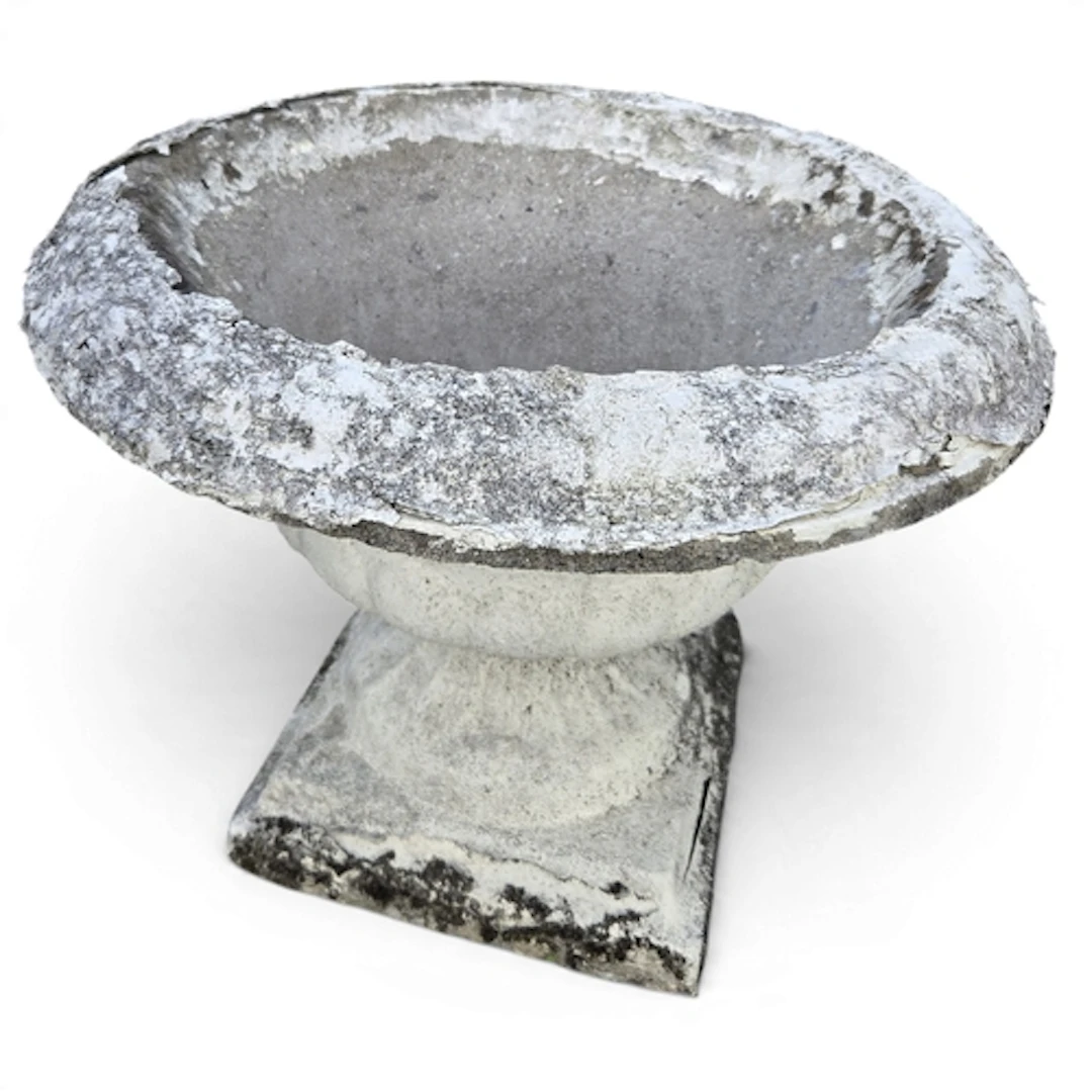 A 19th Century Stone garden Urn. 45 x 52 cm approx.