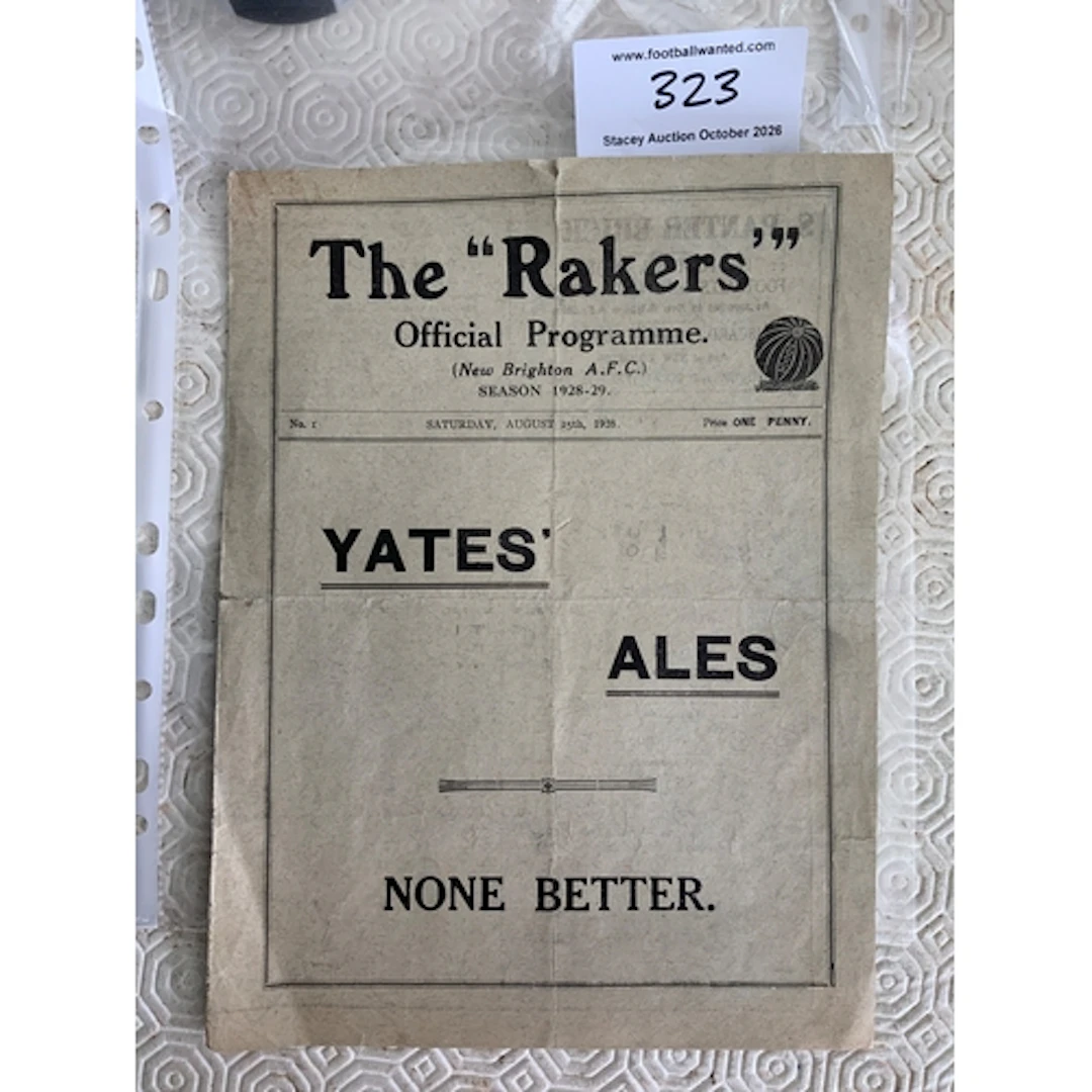1928 - 1929 New Brighton v Barrow Football Programme: Fair c...