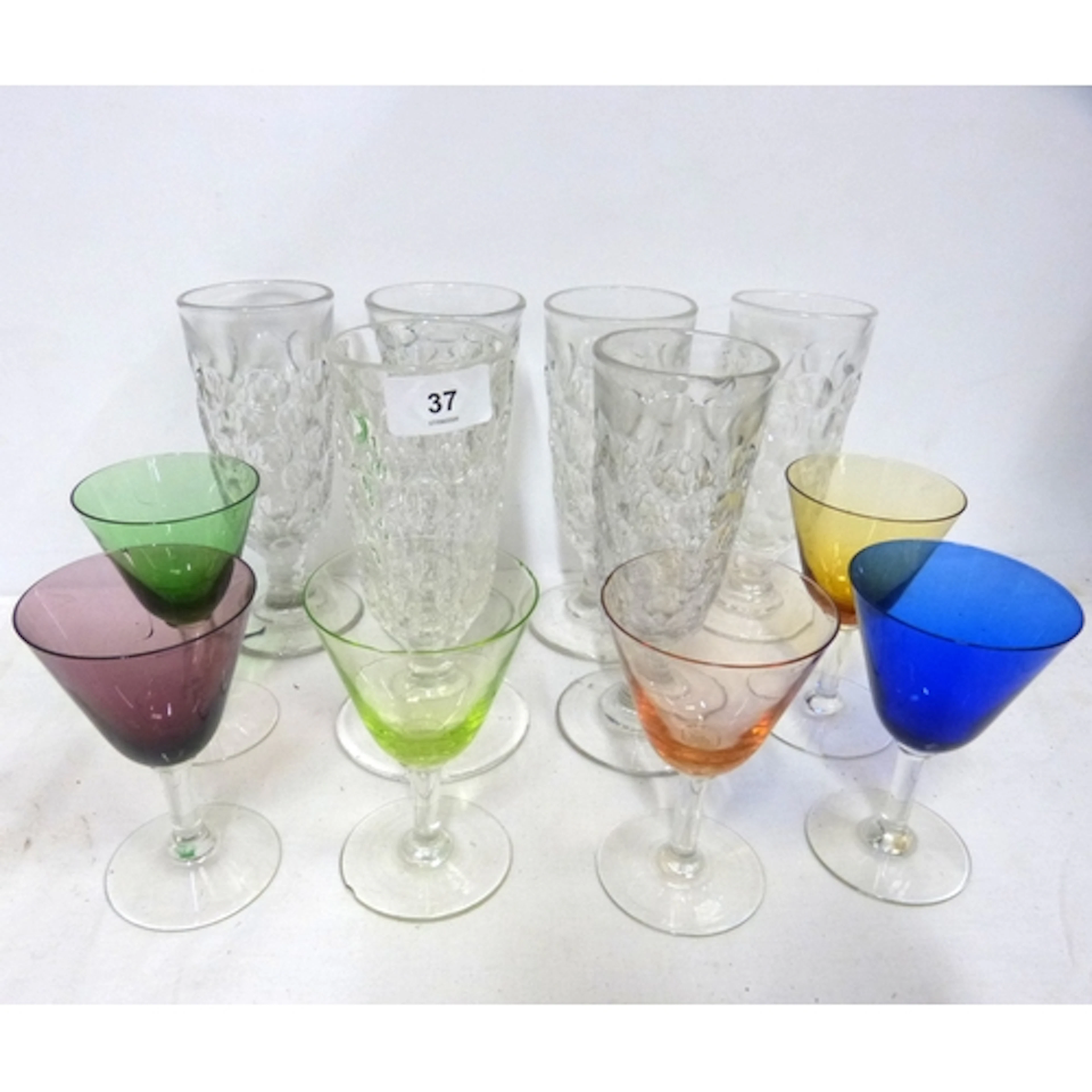 Various vintage 1960's glassware including cocktail glasses.