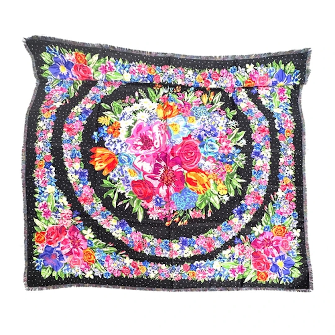 A Liberty London silk scarf in a double sided floral print, ...