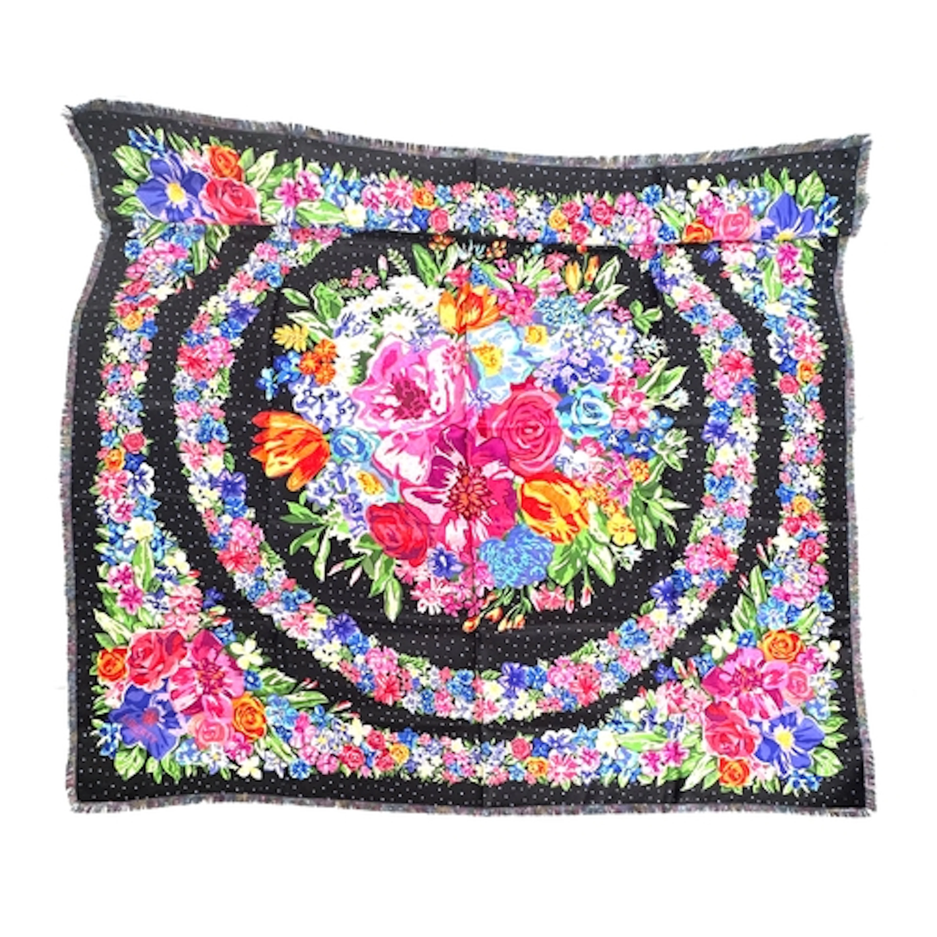 A Liberty London silk scarf in a double sided floral print, ...