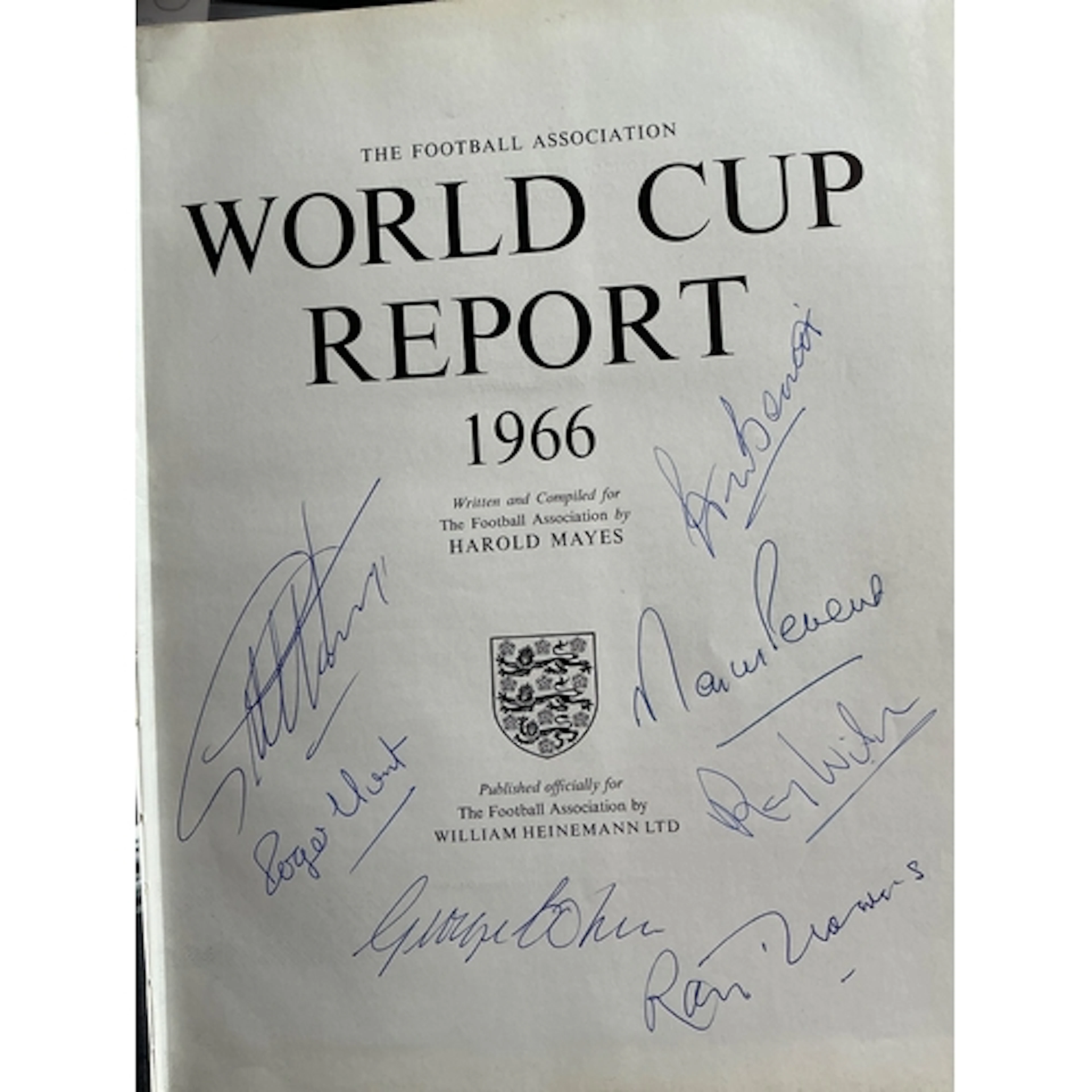 1966 World Cup Report Multi Signed Football Book: Very good ...