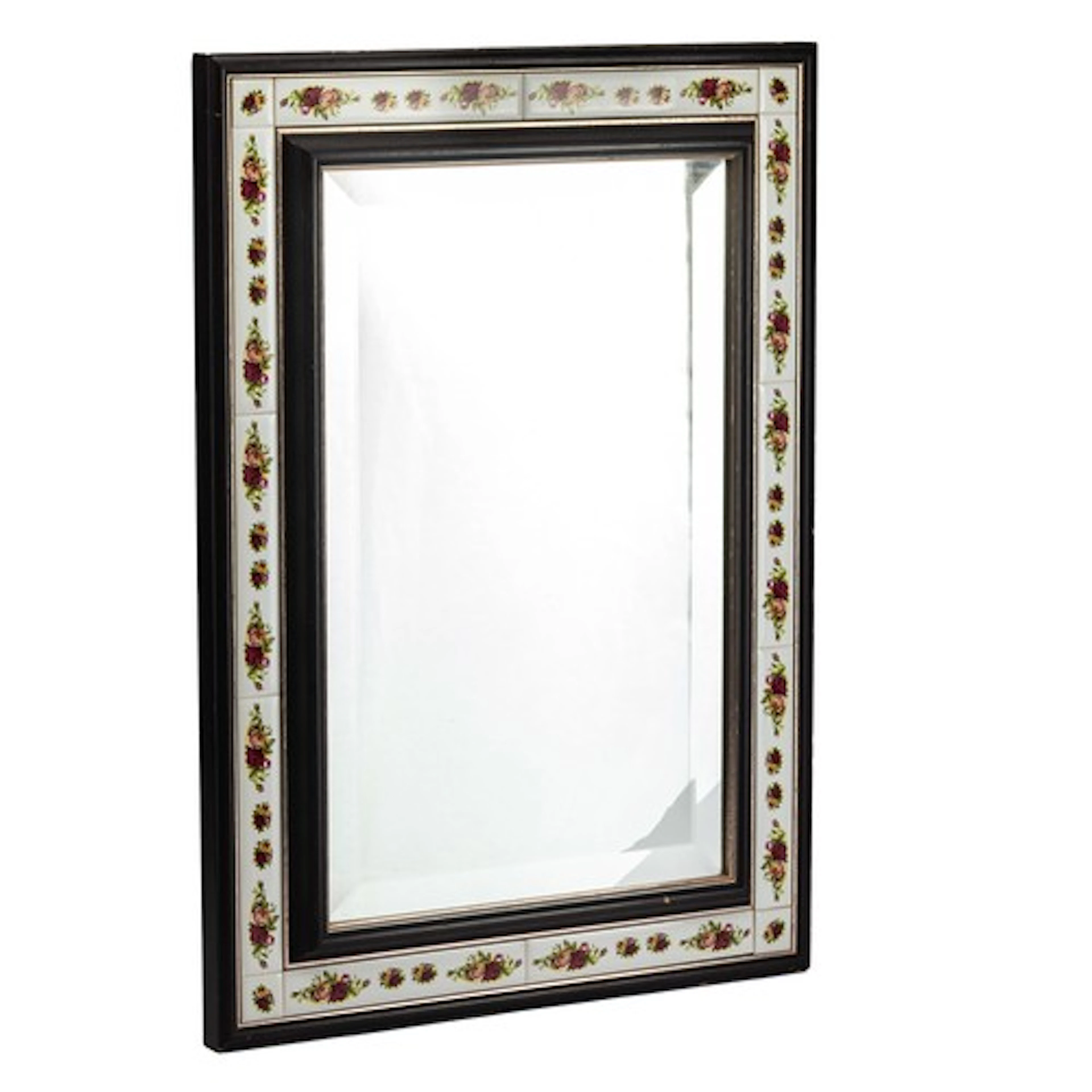 Royal Albert Old Country Roses mirror with tiled surrounding...