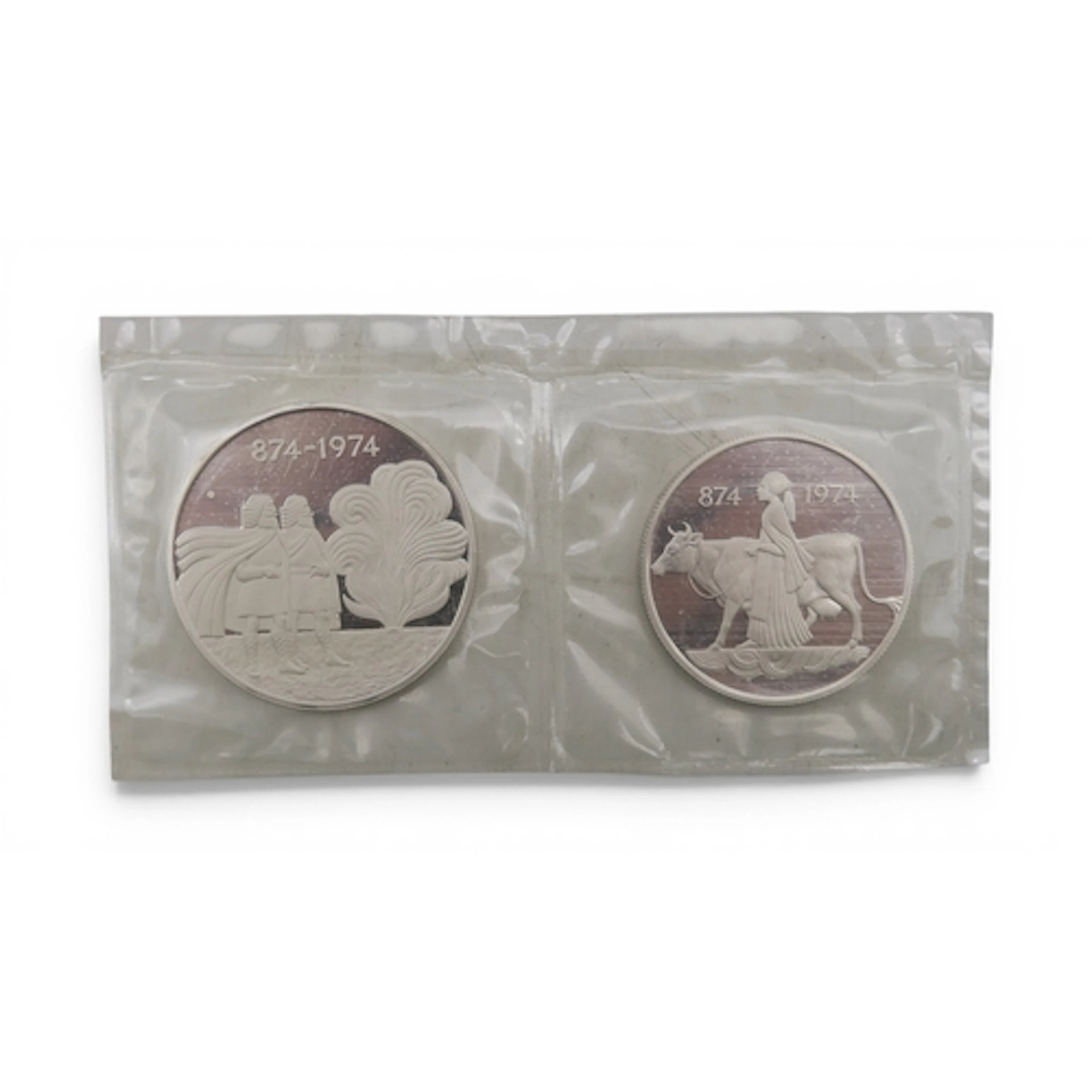 Iceland Republic (1944-date) 1974, 500/1000 kronur. Sil...