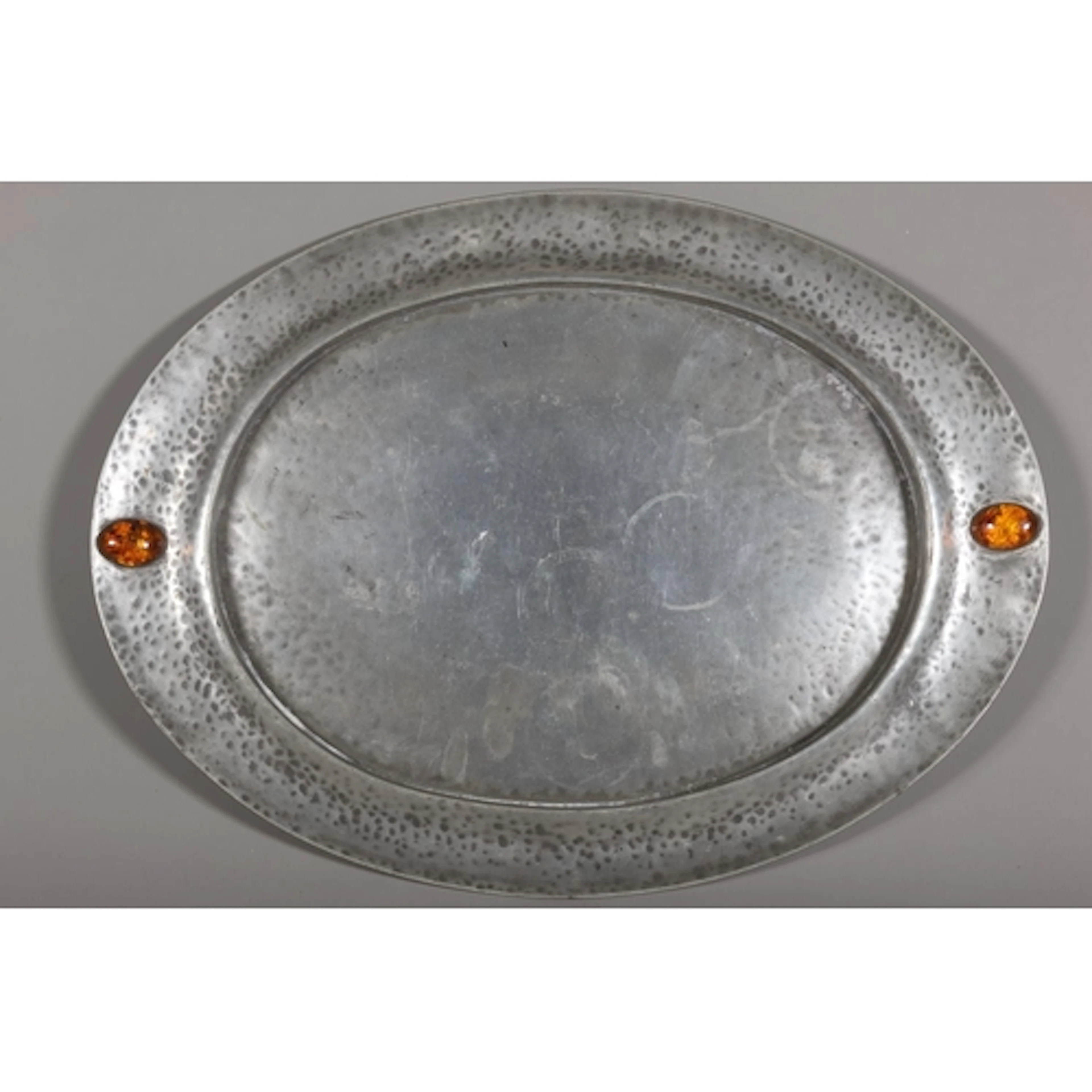 Liberty & Co of London Tudric pewter oval tray set with ...