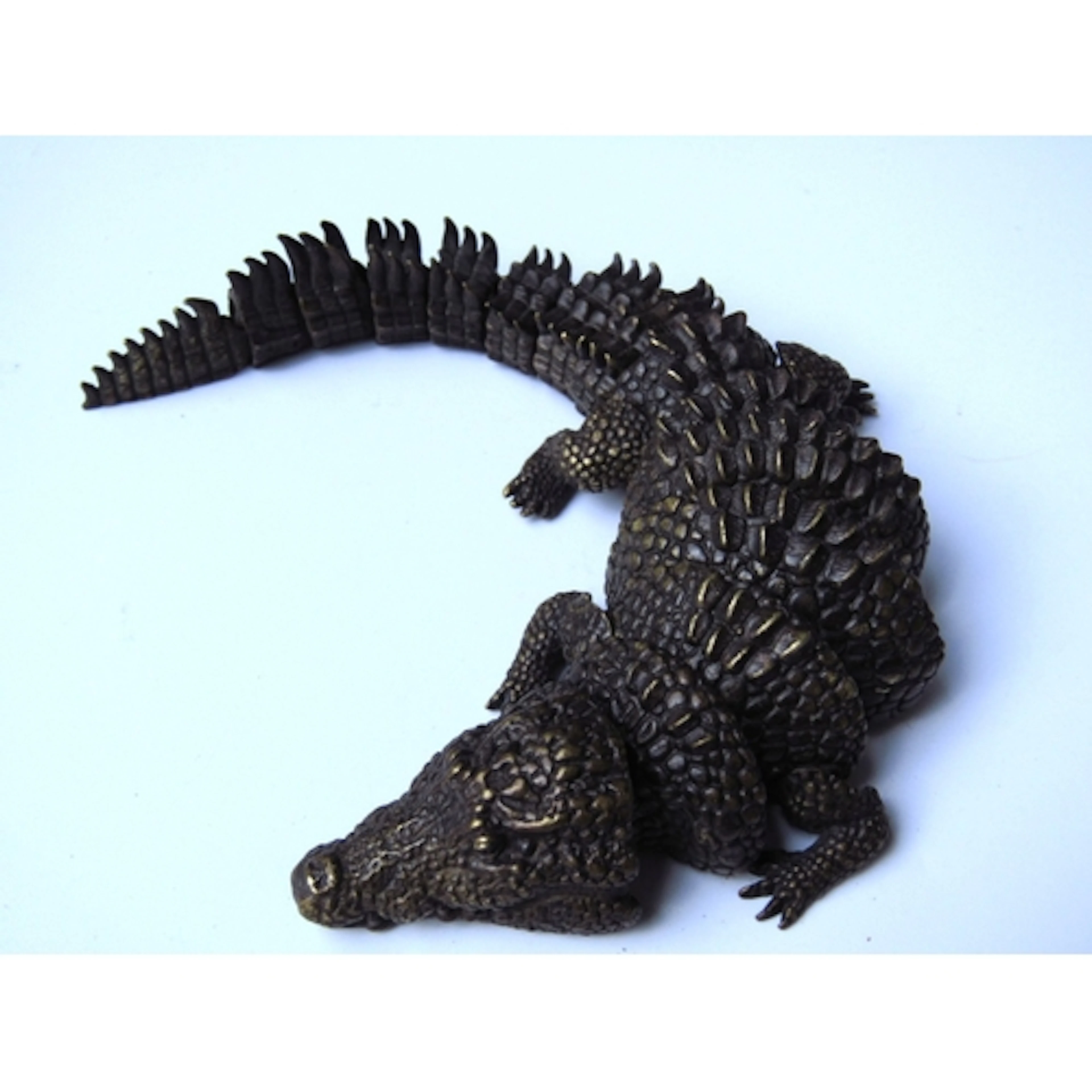 Articulated Sculpture of Crocodile Approximately 13cm Long