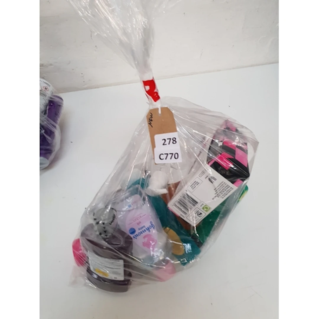 ONE BAG OF NEW AND USED COSMETICS Including Lynx, Johnsons,...
