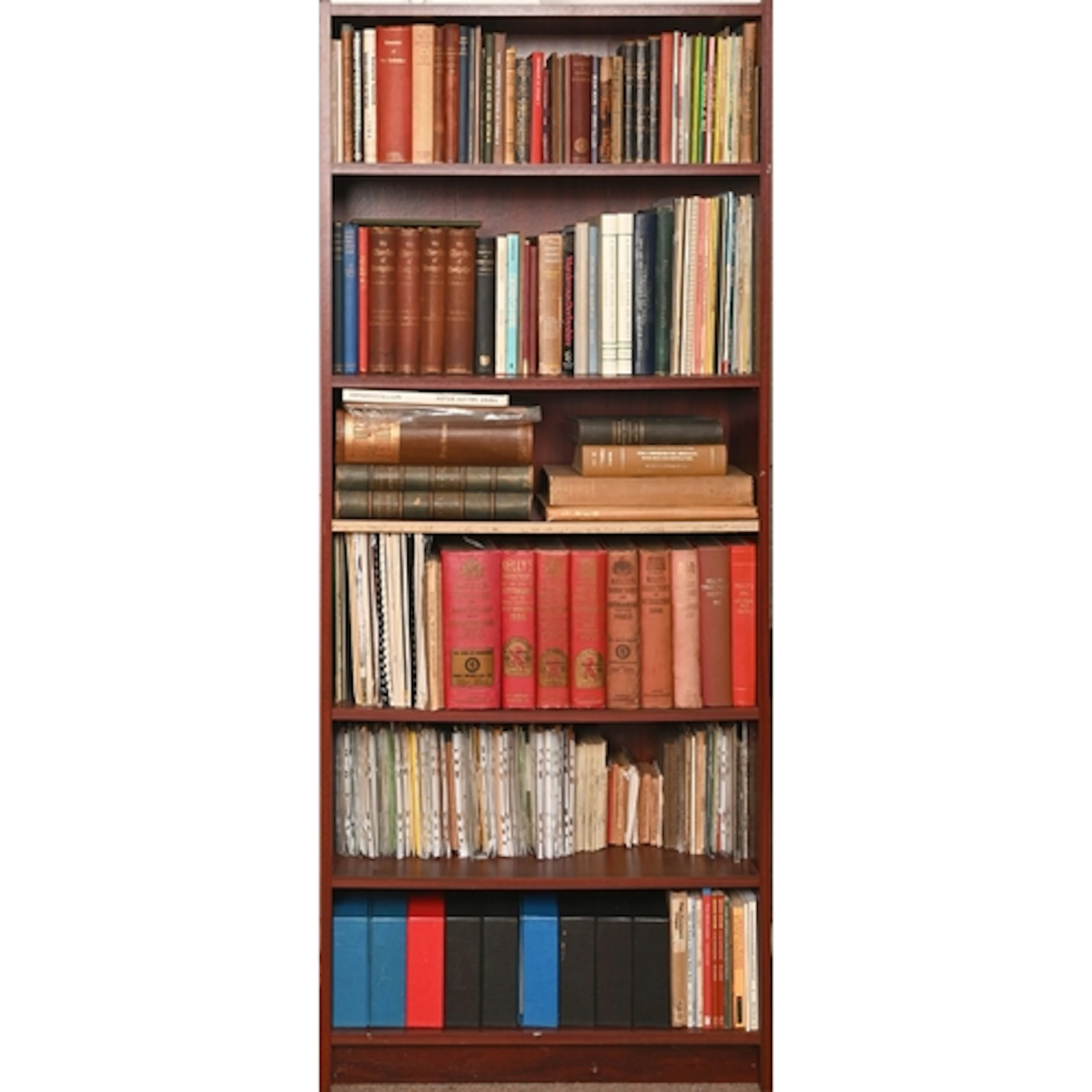 Books. Ten shelves of antiquarian and later history and topo...
