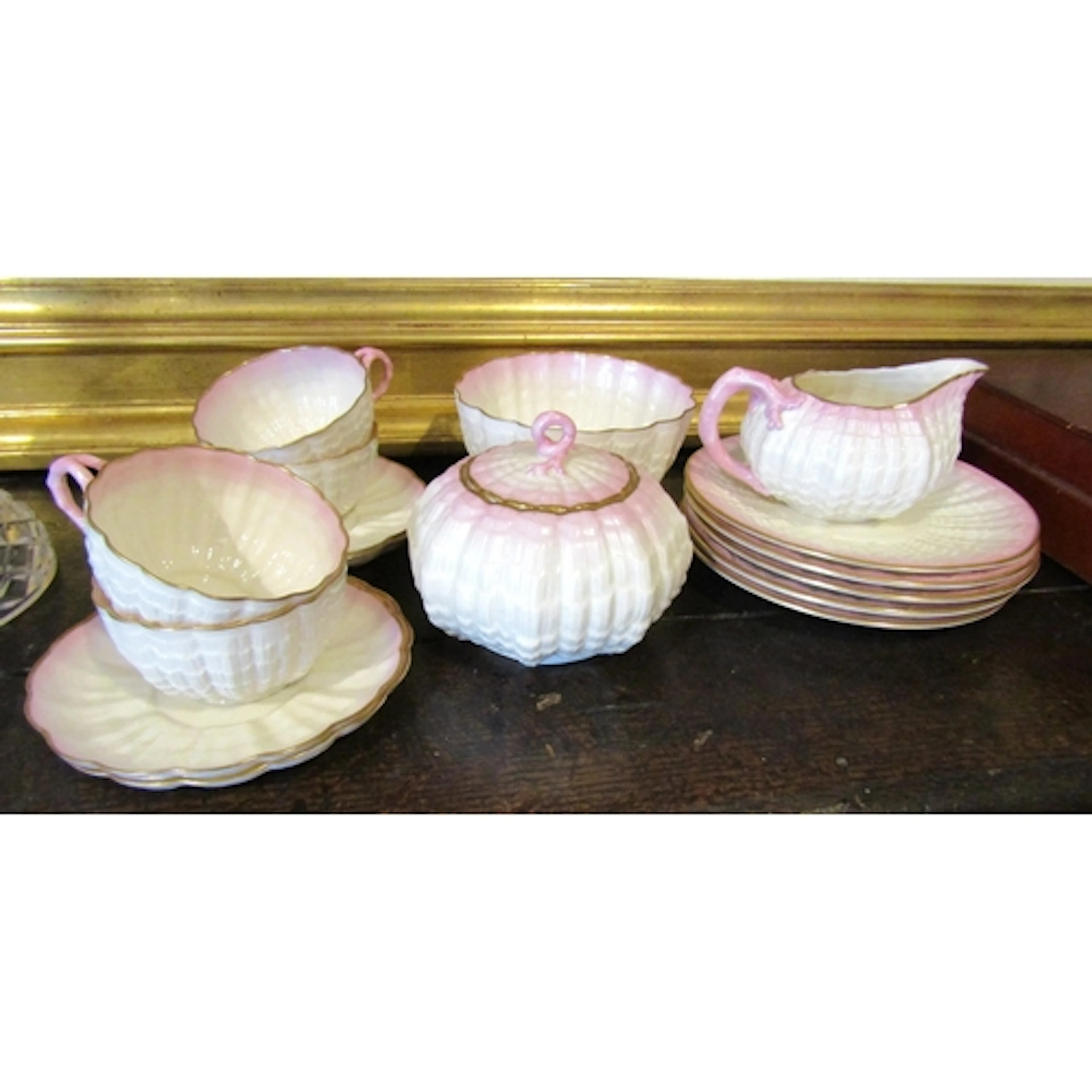 Collection of Original Belleek Good Condition Black Mark She...