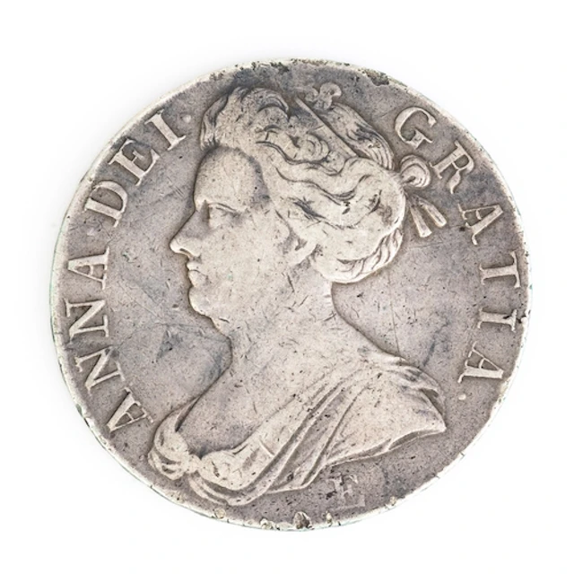 COINS GB - ANNE 1707E CROWN. Anne. 1707E crown, second bust,...