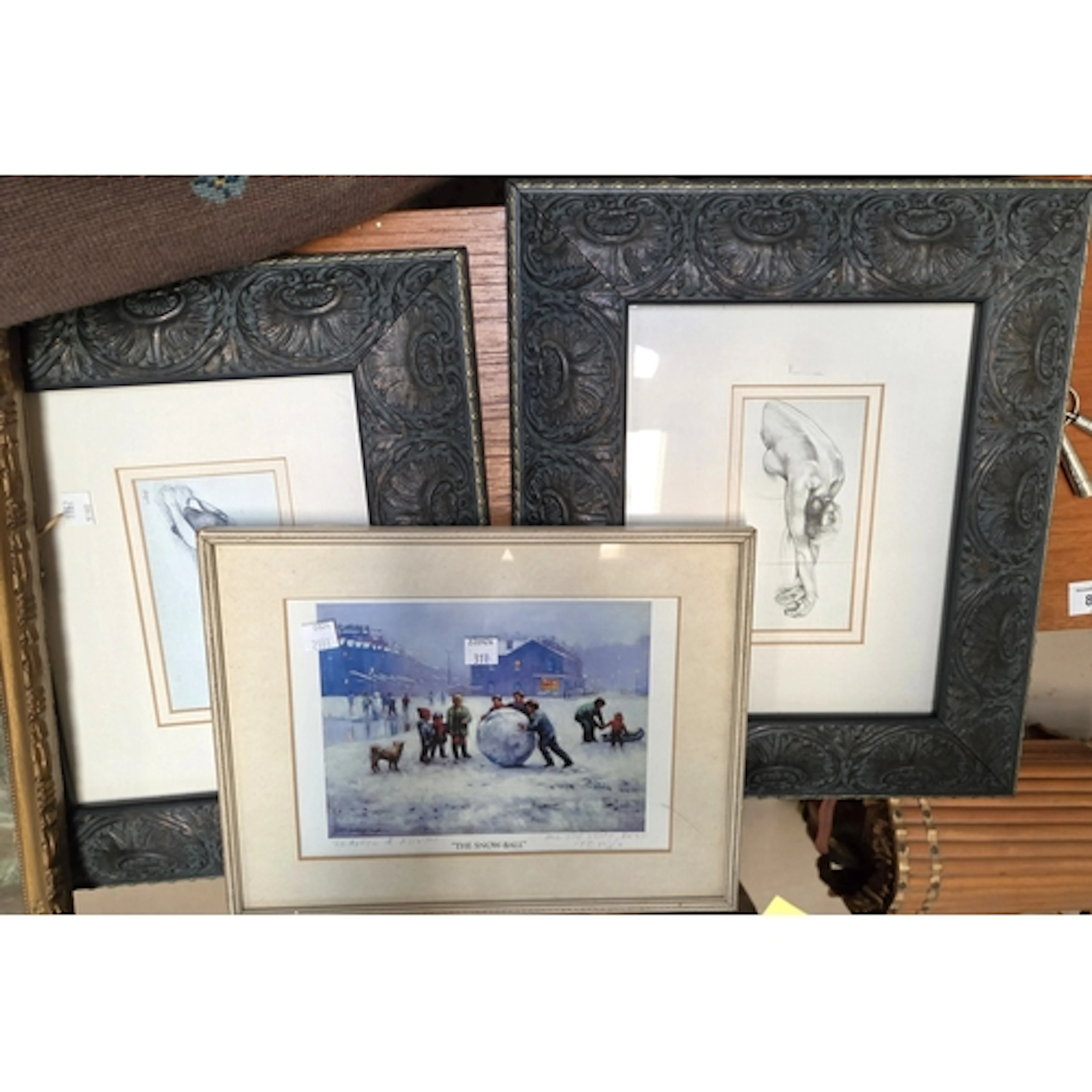 A Victorian style life print, 24 x 18cm, in heavy ornate fra...
