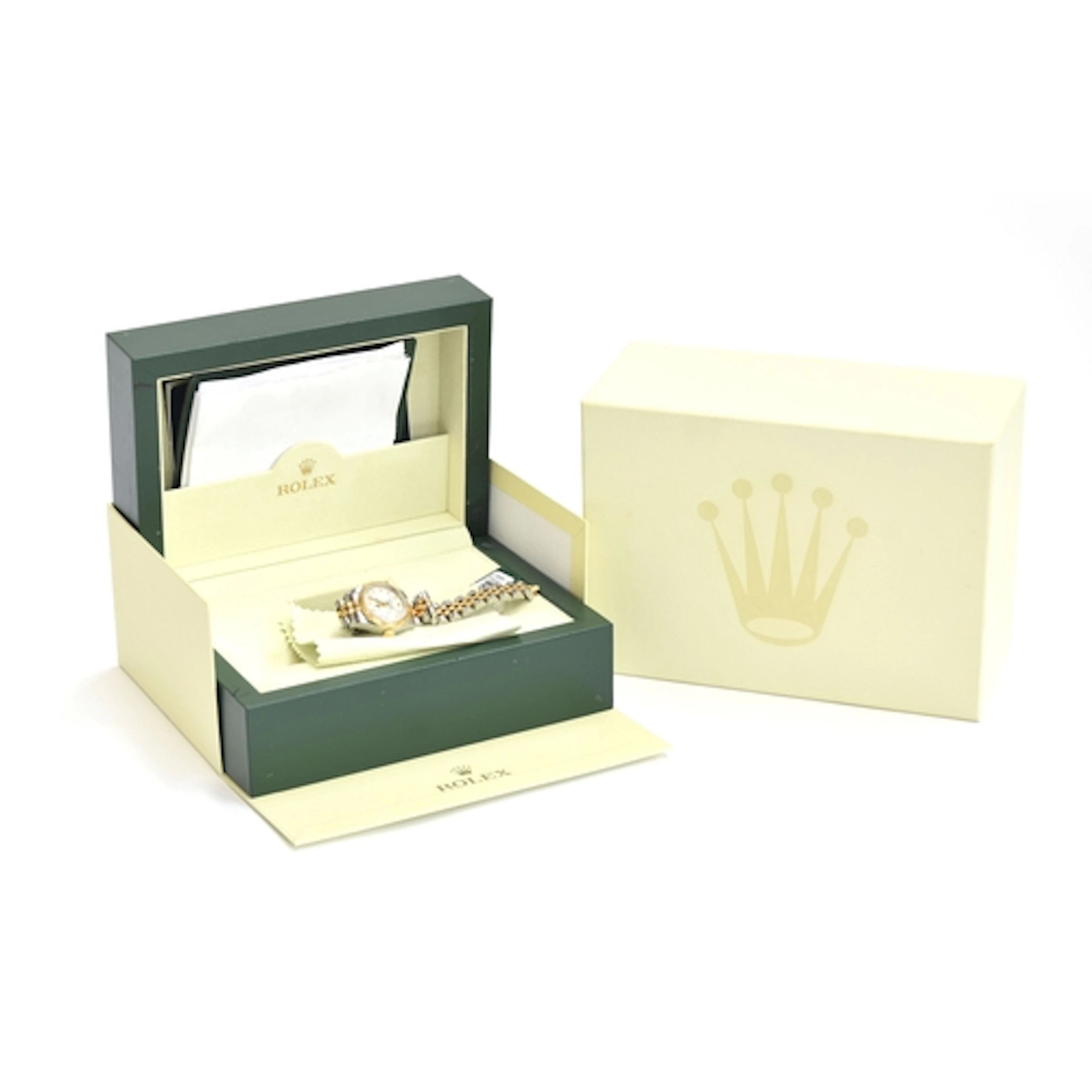 A ladies two tone stainless steel Rolex Oyster Perpetual Dat...
