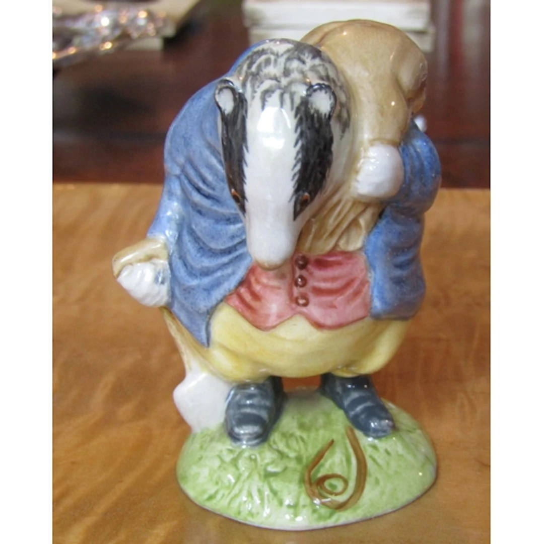 Beswick Beatrix Potter Fine Porcelain Figure Tommy Brock Sig...
