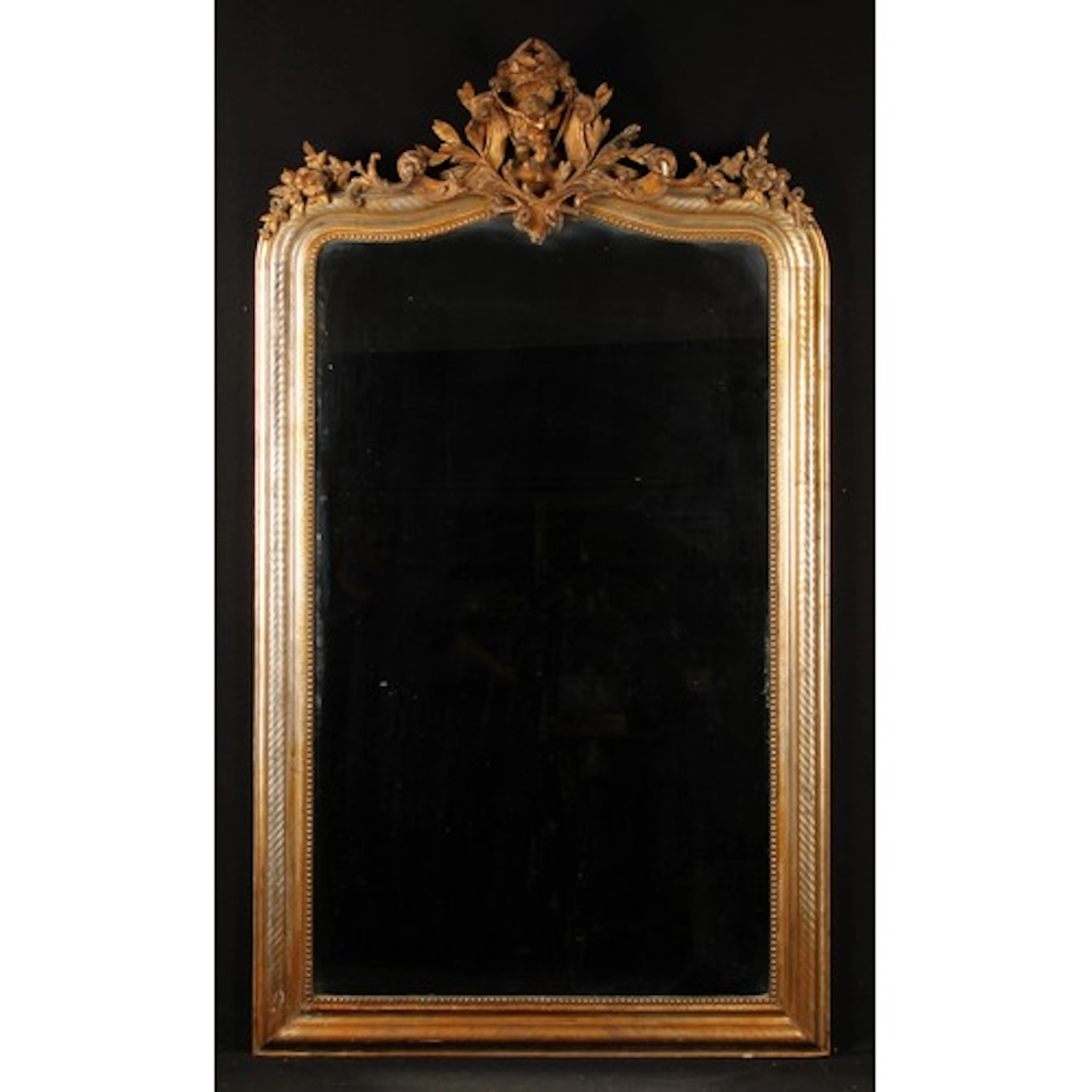 A late 19th/early 20th century silvered and giltwood and ges...