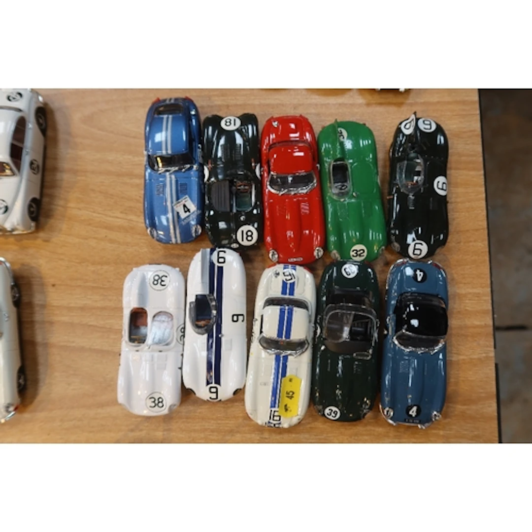 10 Various small scale Jaguar Sports Racing Cars
