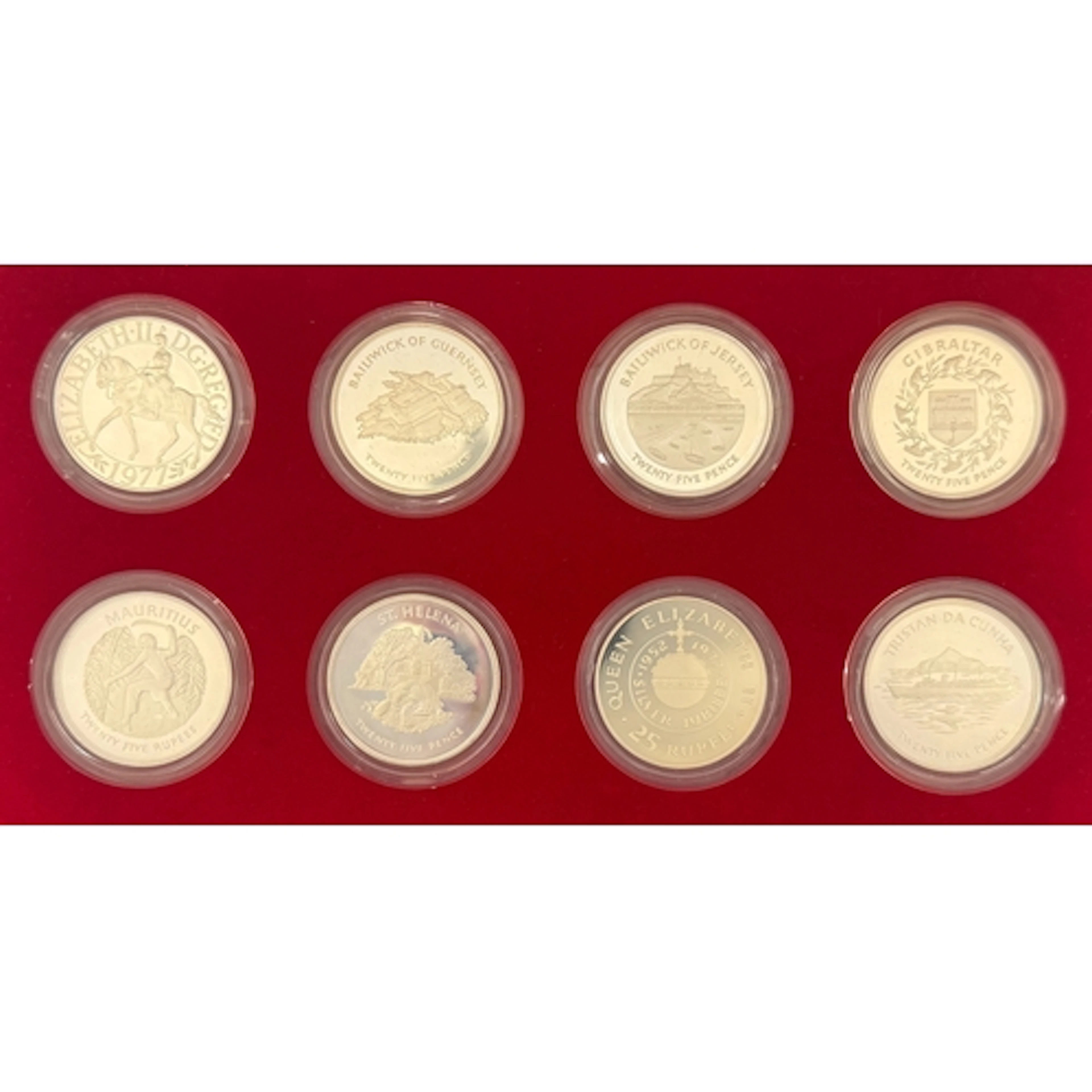 1977 The Queen’s Silver Jubilee eight-coin sterling silver p...