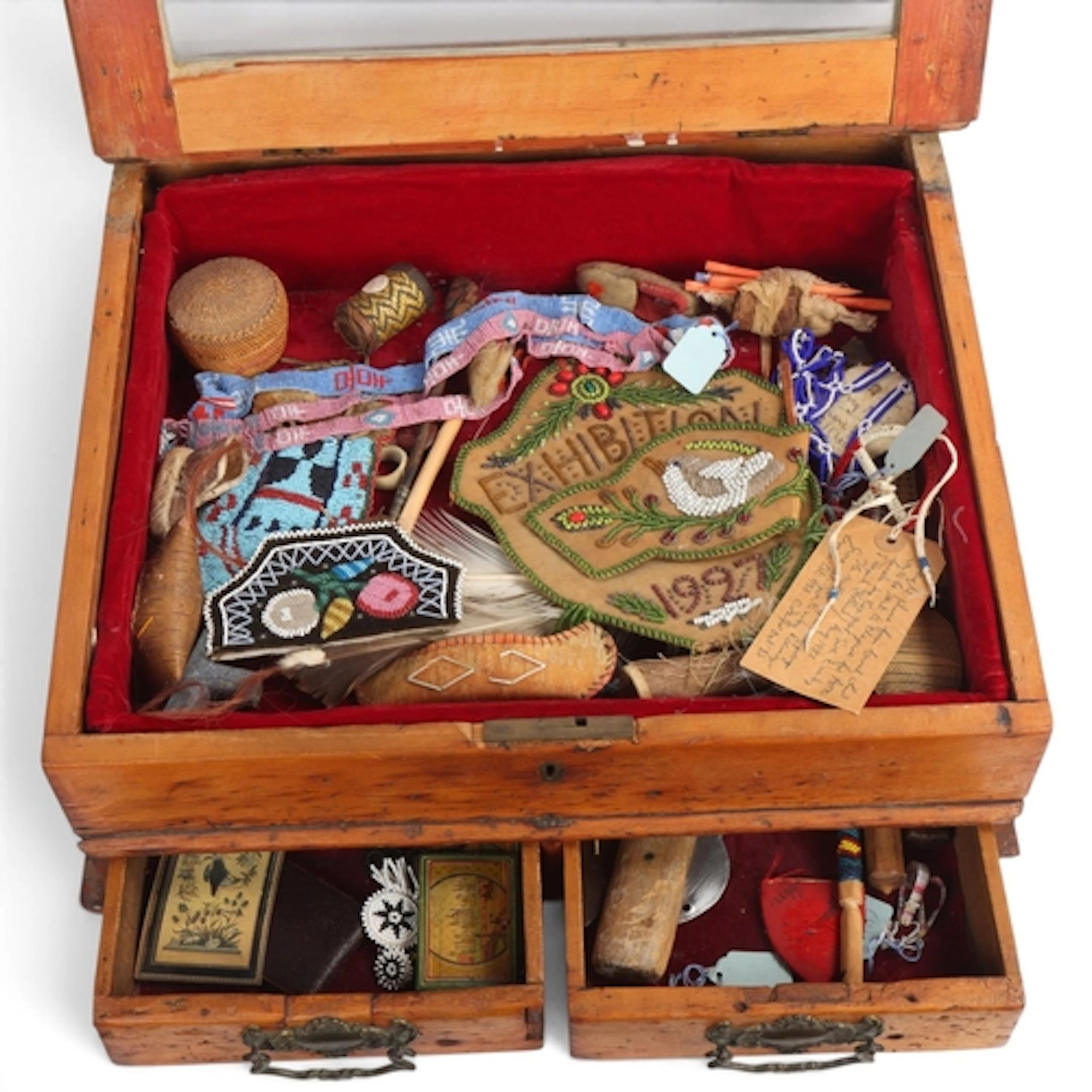 A collection of Native American artefacts, including a Toron...