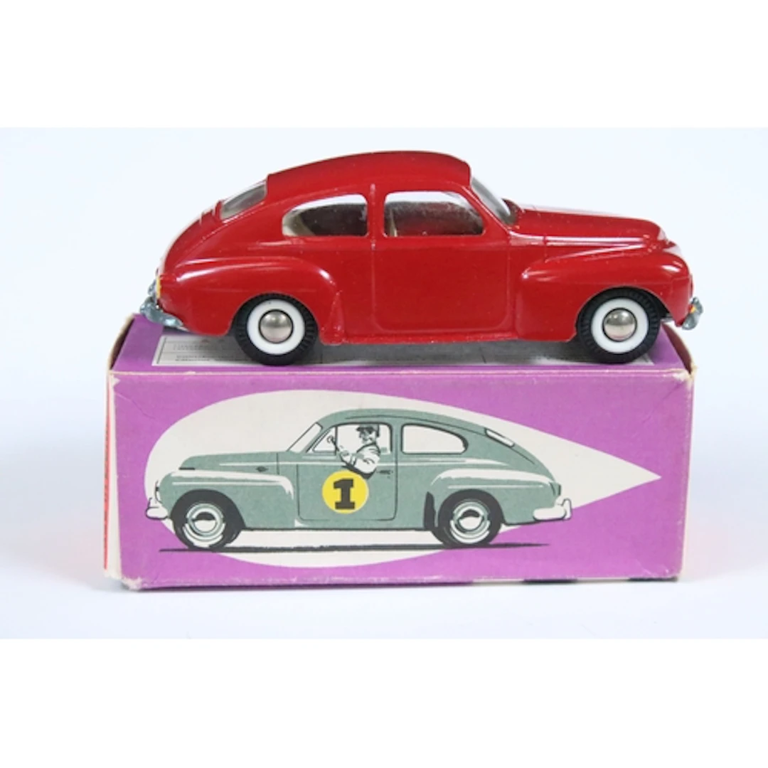 Boxed Tekno 822 Volvo PV 544 diecast model in dark red with ...