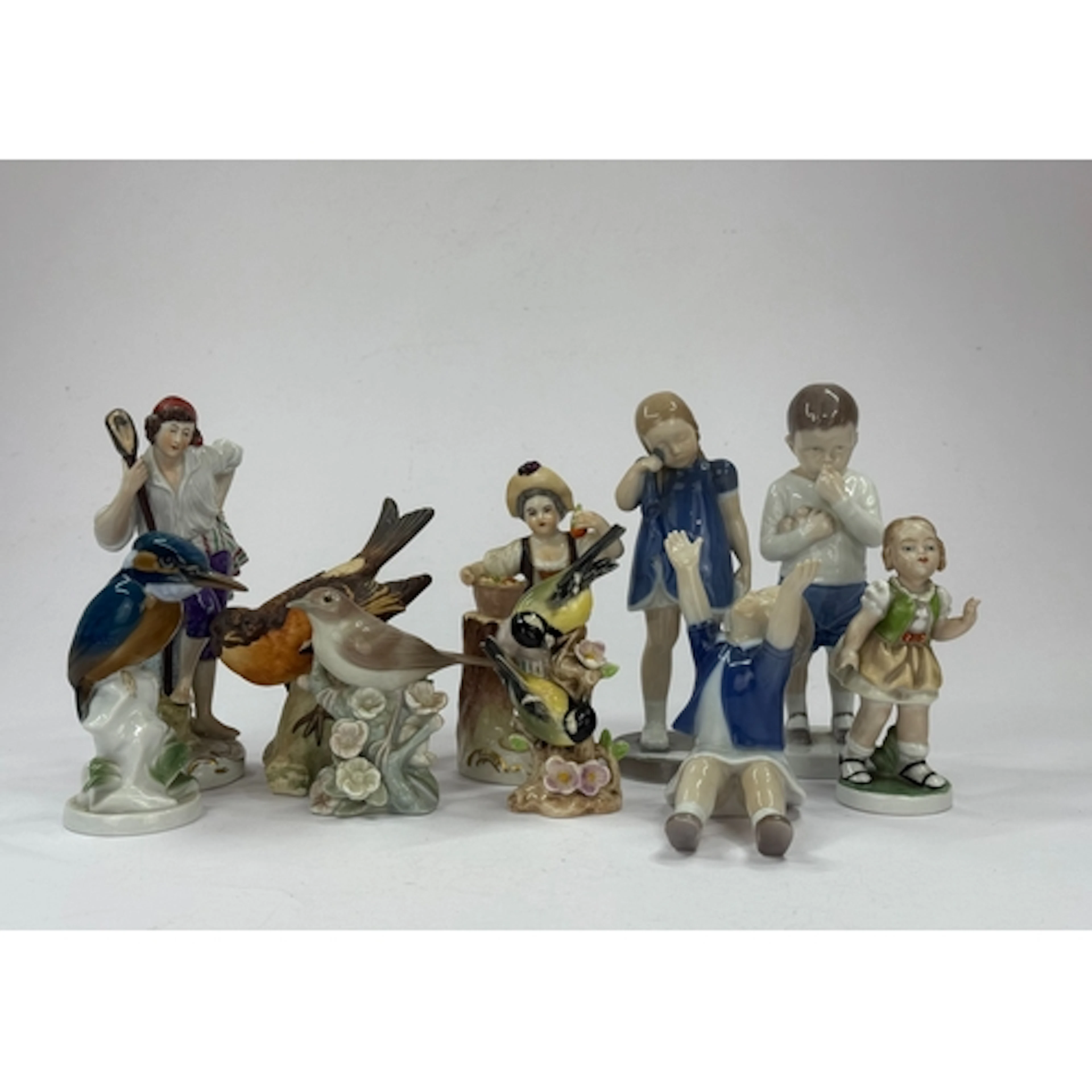 A group of Continental porcelain figures, 20th century, incl...