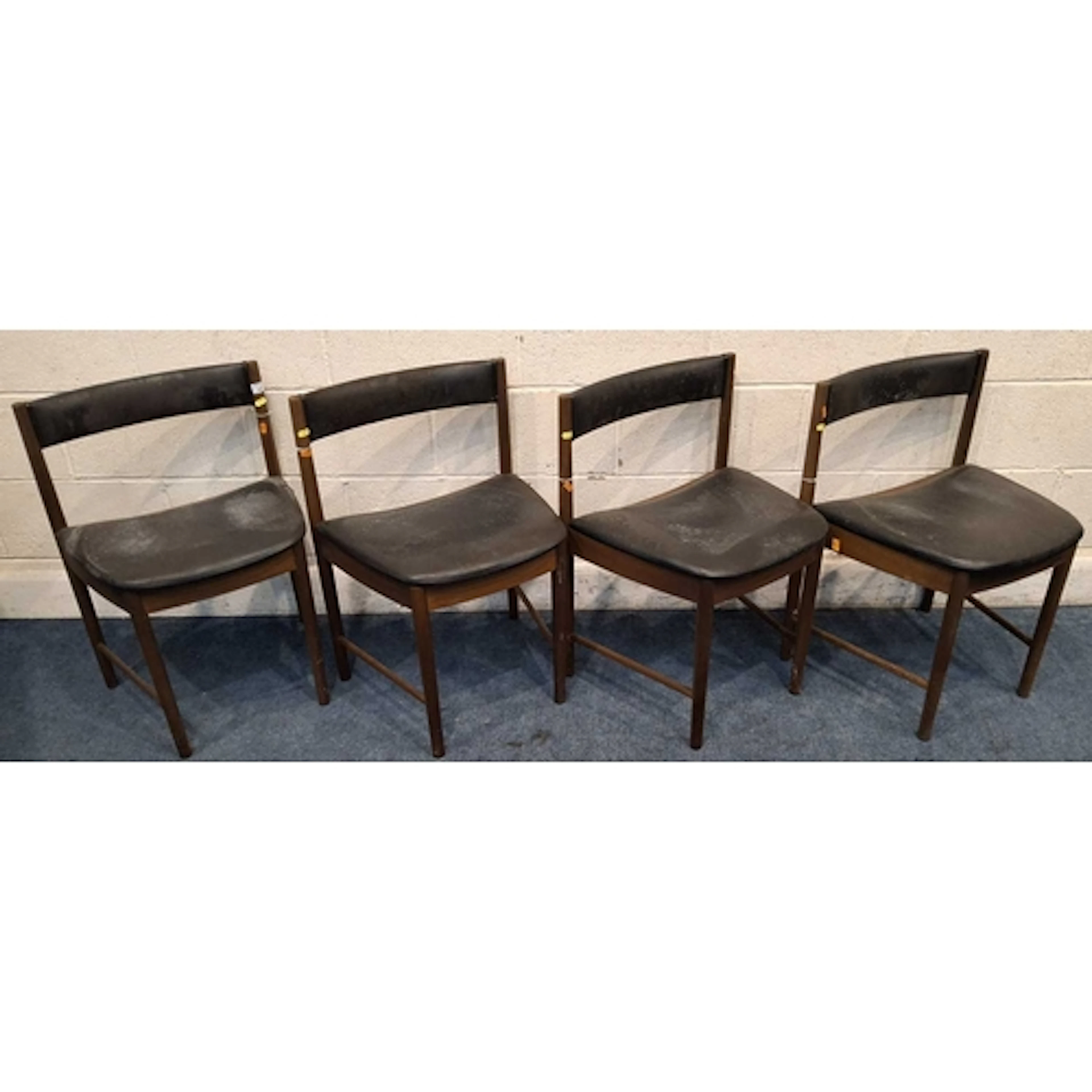 A.H. MCINTHOSH, A SET OF FOUR MID-CENTURY TEAK '4103' DINING...