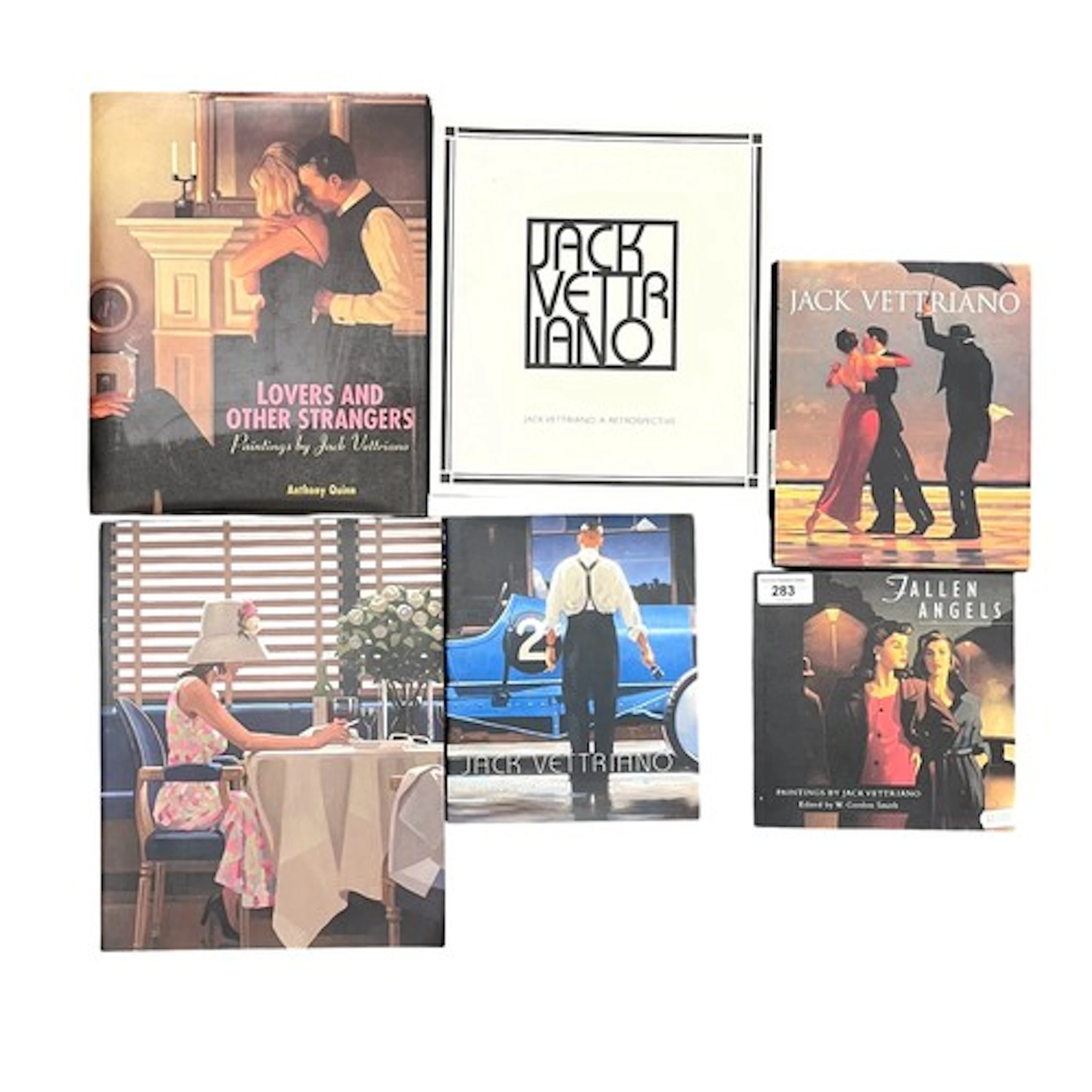 Collection of six Jack Vettriano reference books.
