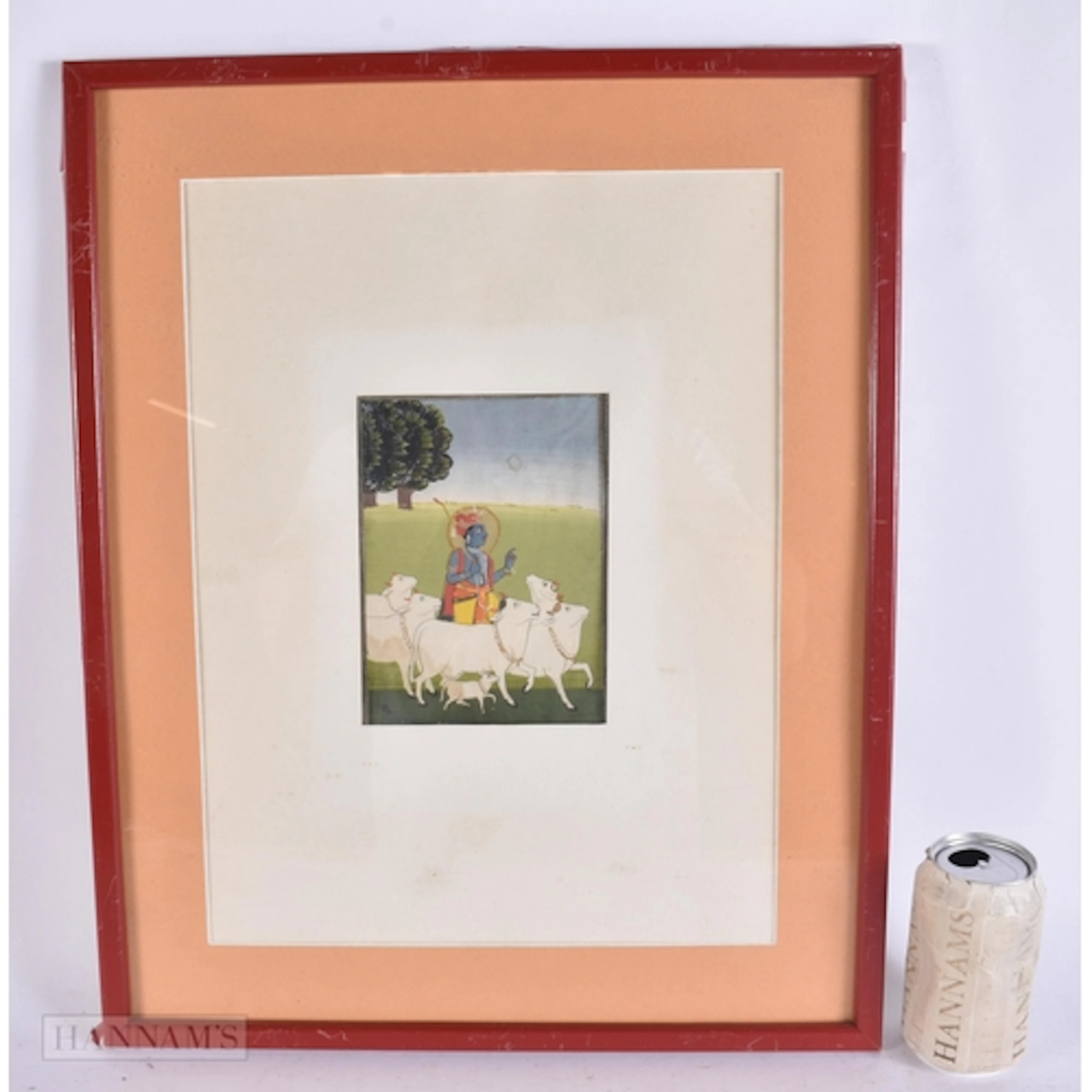 Indian School (Early 20th Century) Painting, Krishna modelle...