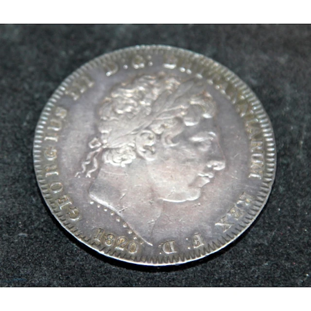 George III 1820 Crown coin. Good definition