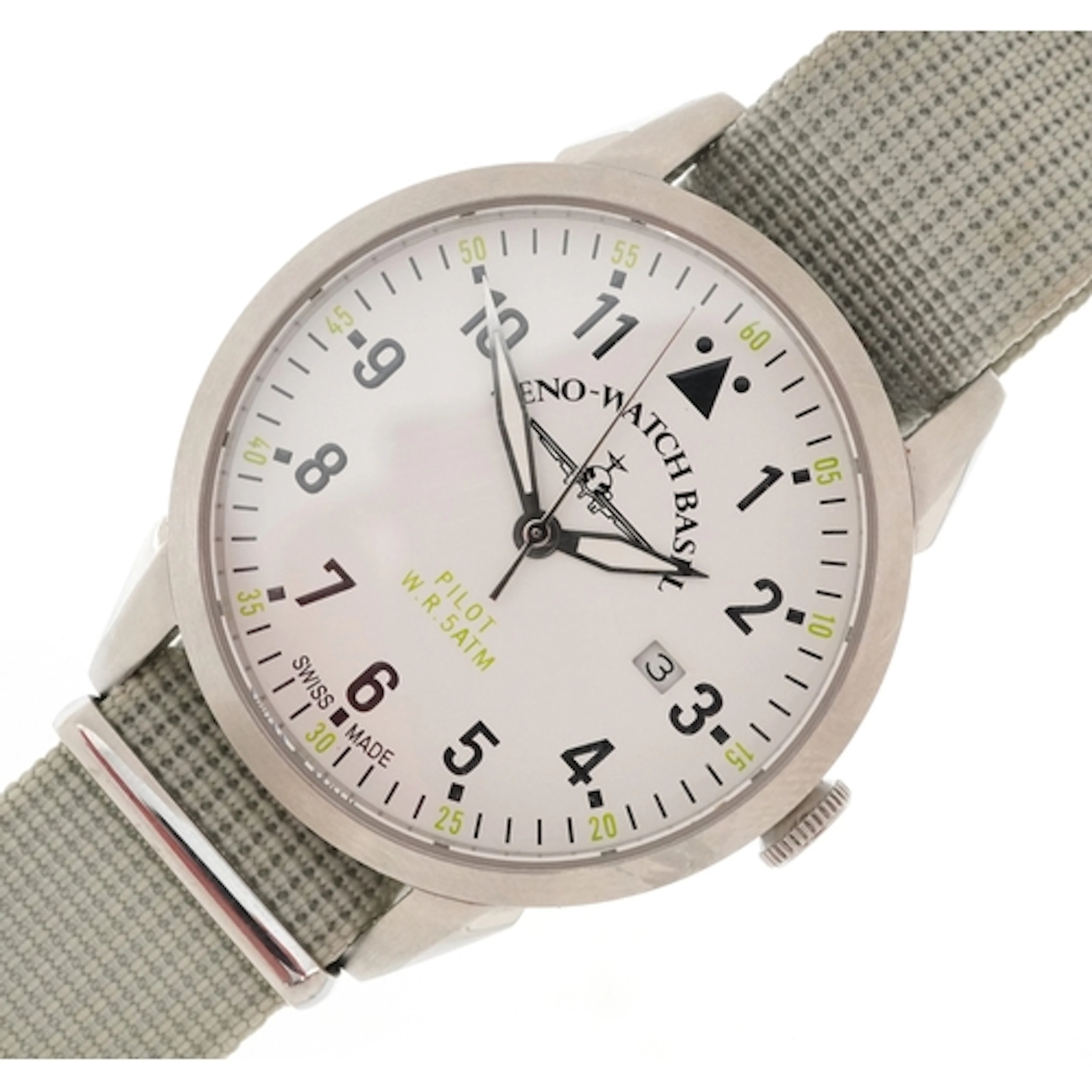Military interest Zeno Watch Company Pilot's Date wristwatch...