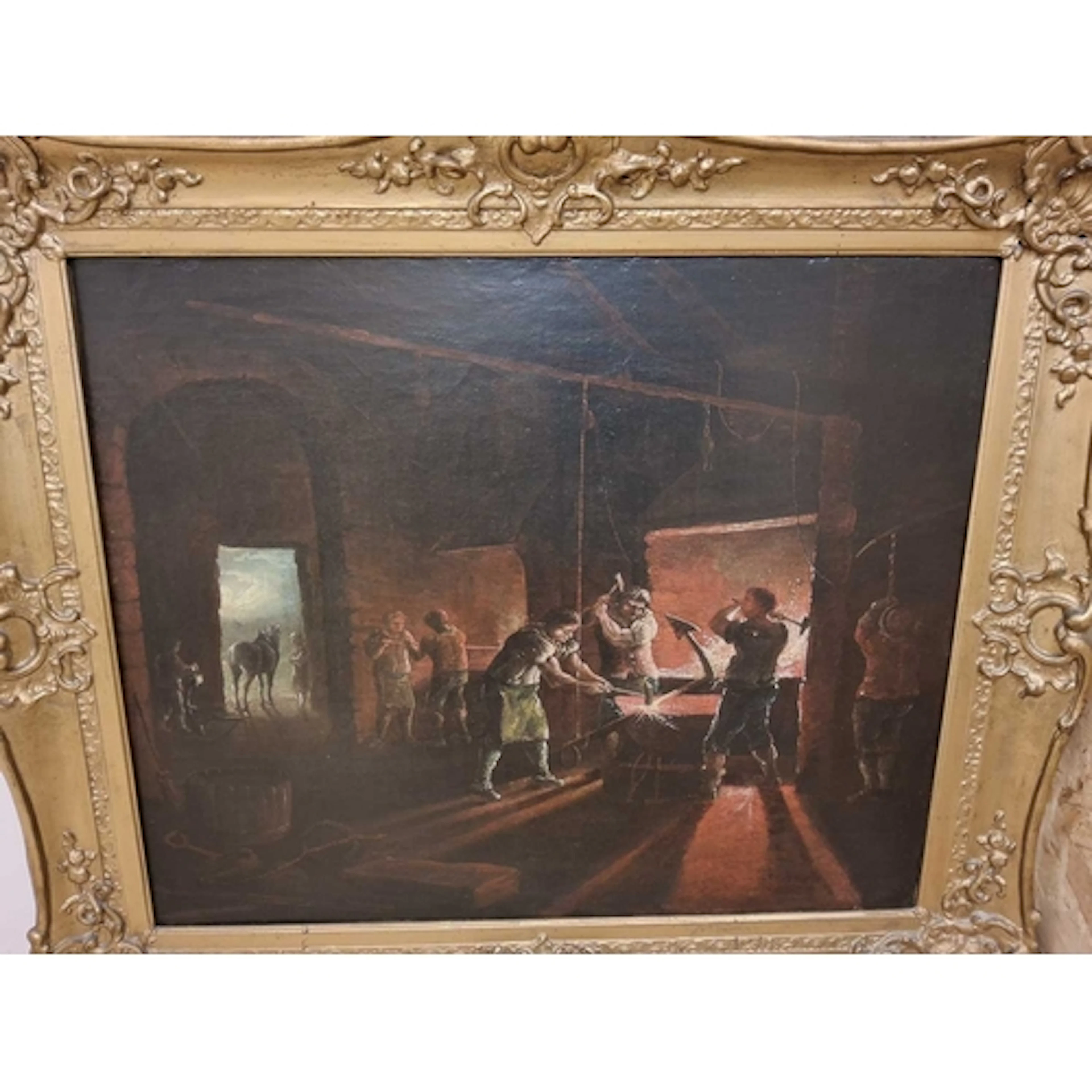 IN THE MANNER OF JOSEPH WRIGHT OF DERBY, 'FORGING THE ANCHOR...