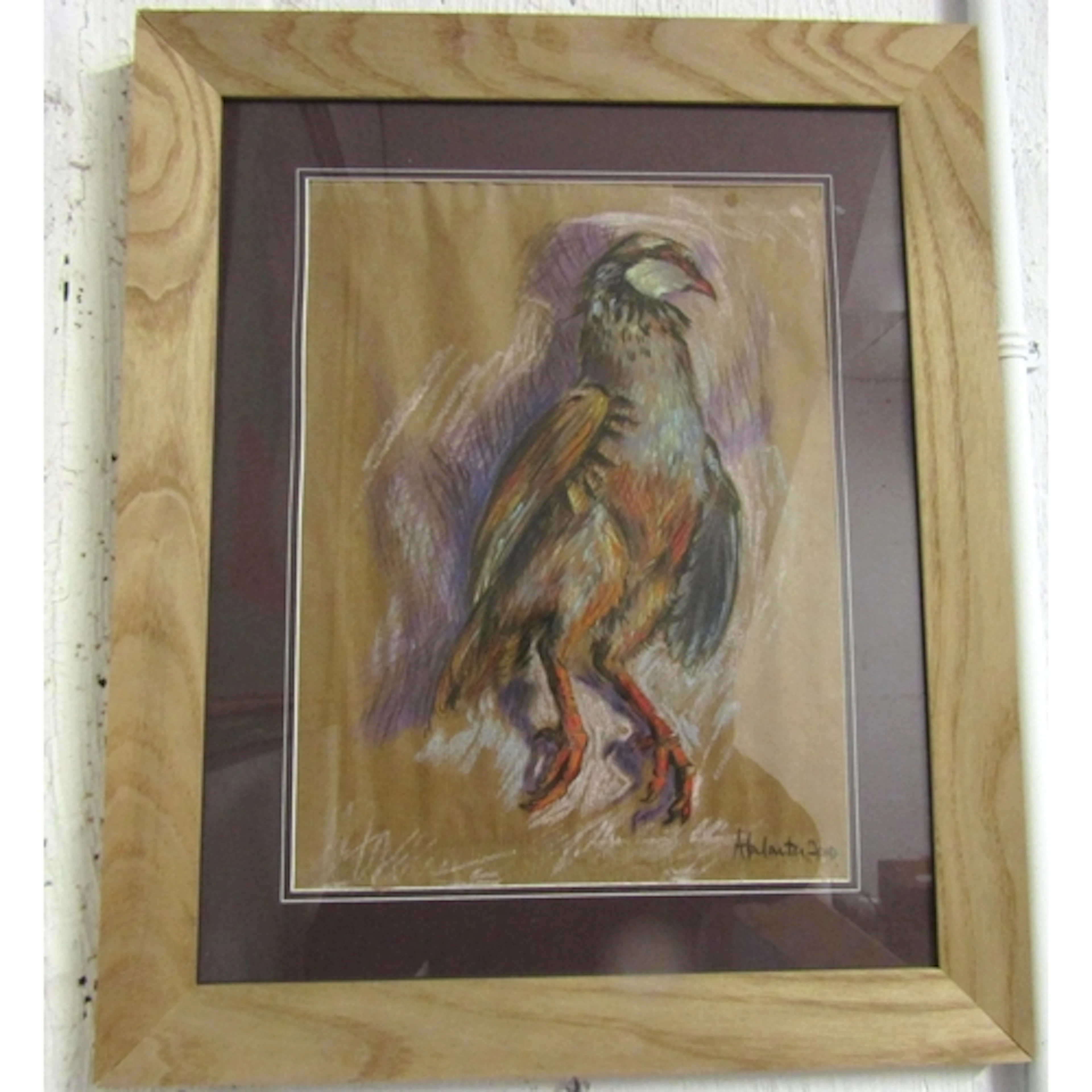 Atlanta Pollock Hanging Game Pastel Signed Lower Right Appro...
