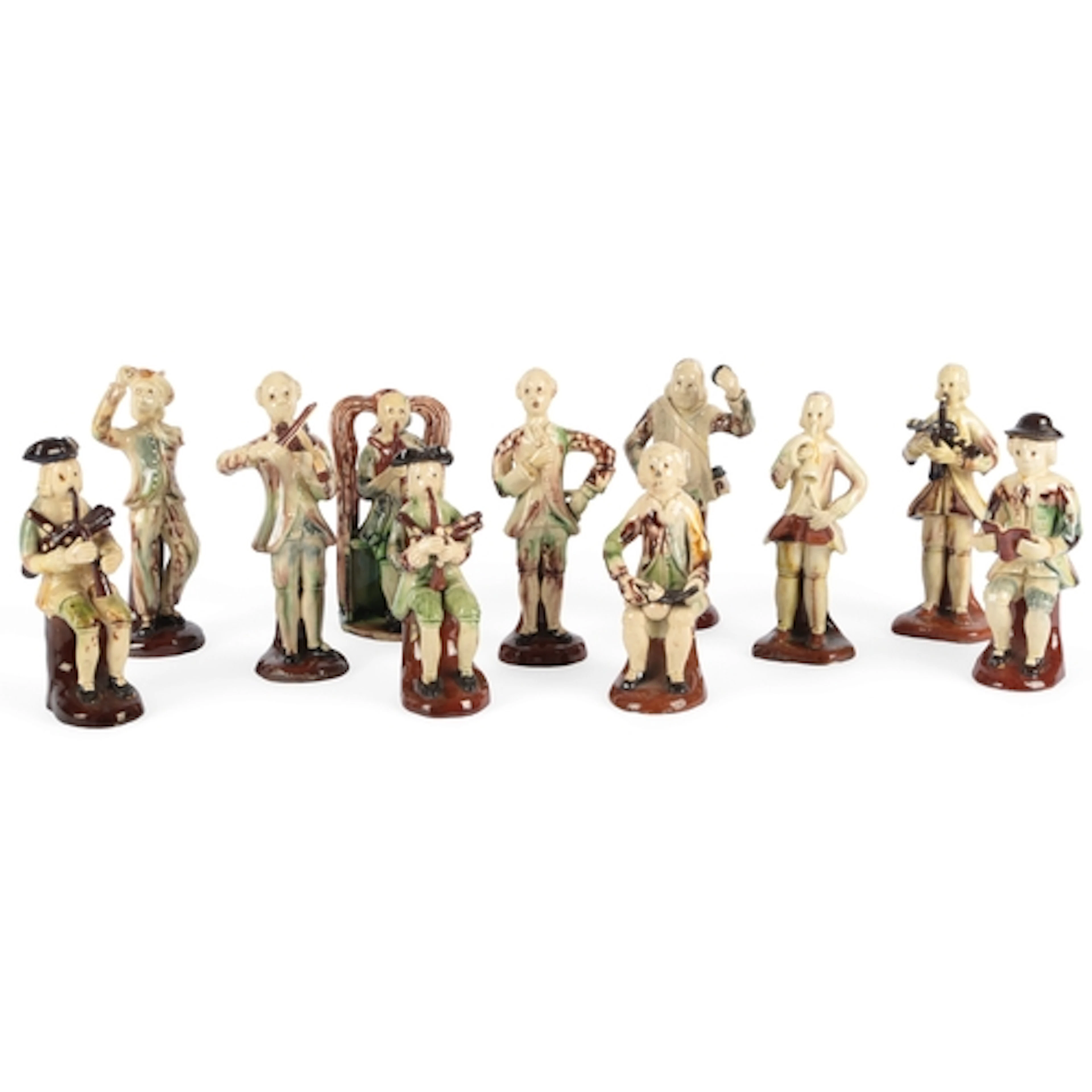 A rare group of eleven Astbury-Whieldon-type lead-glazed ear...