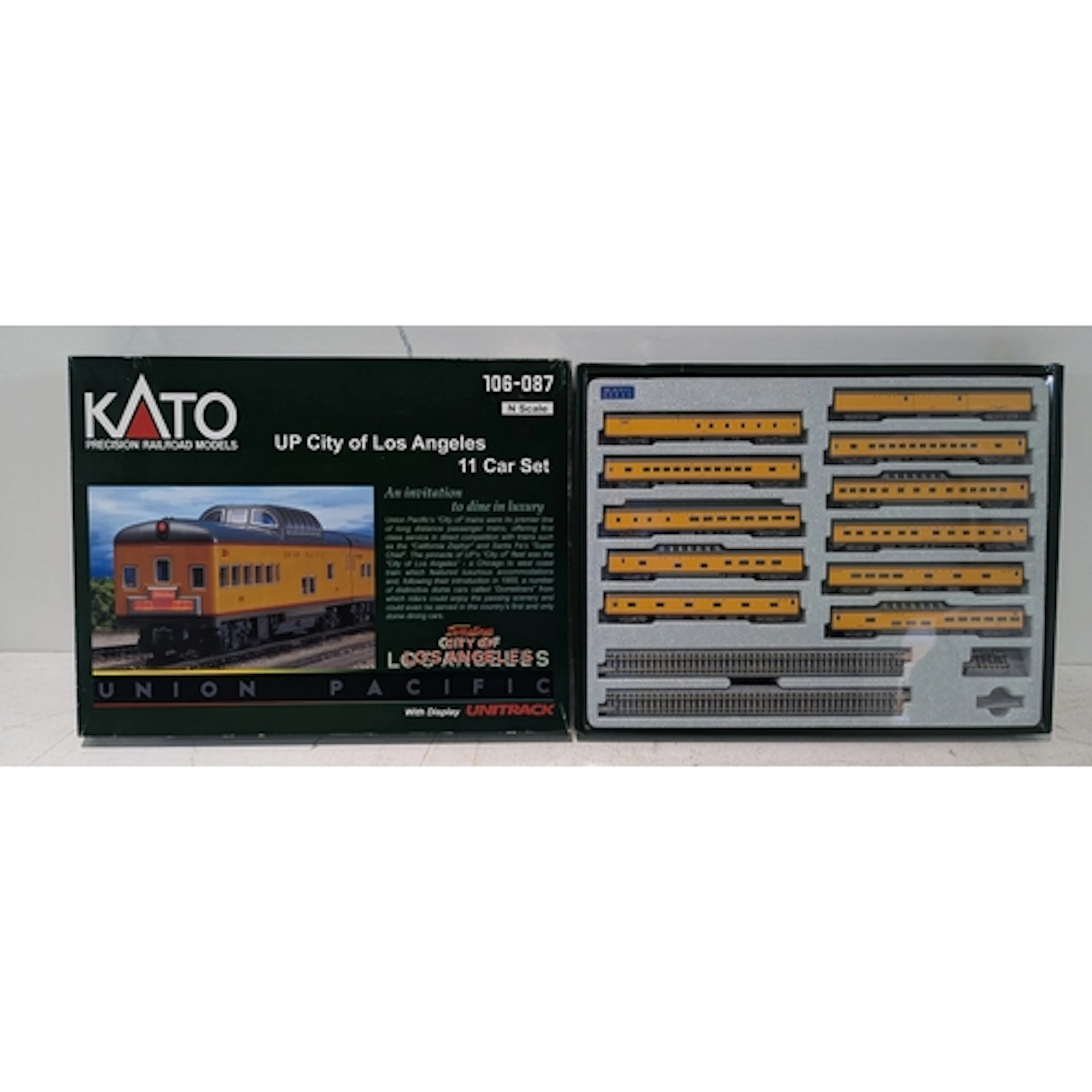 An N scale Kato UP City Of Los Angeles 11 Car Set 106-087, b...