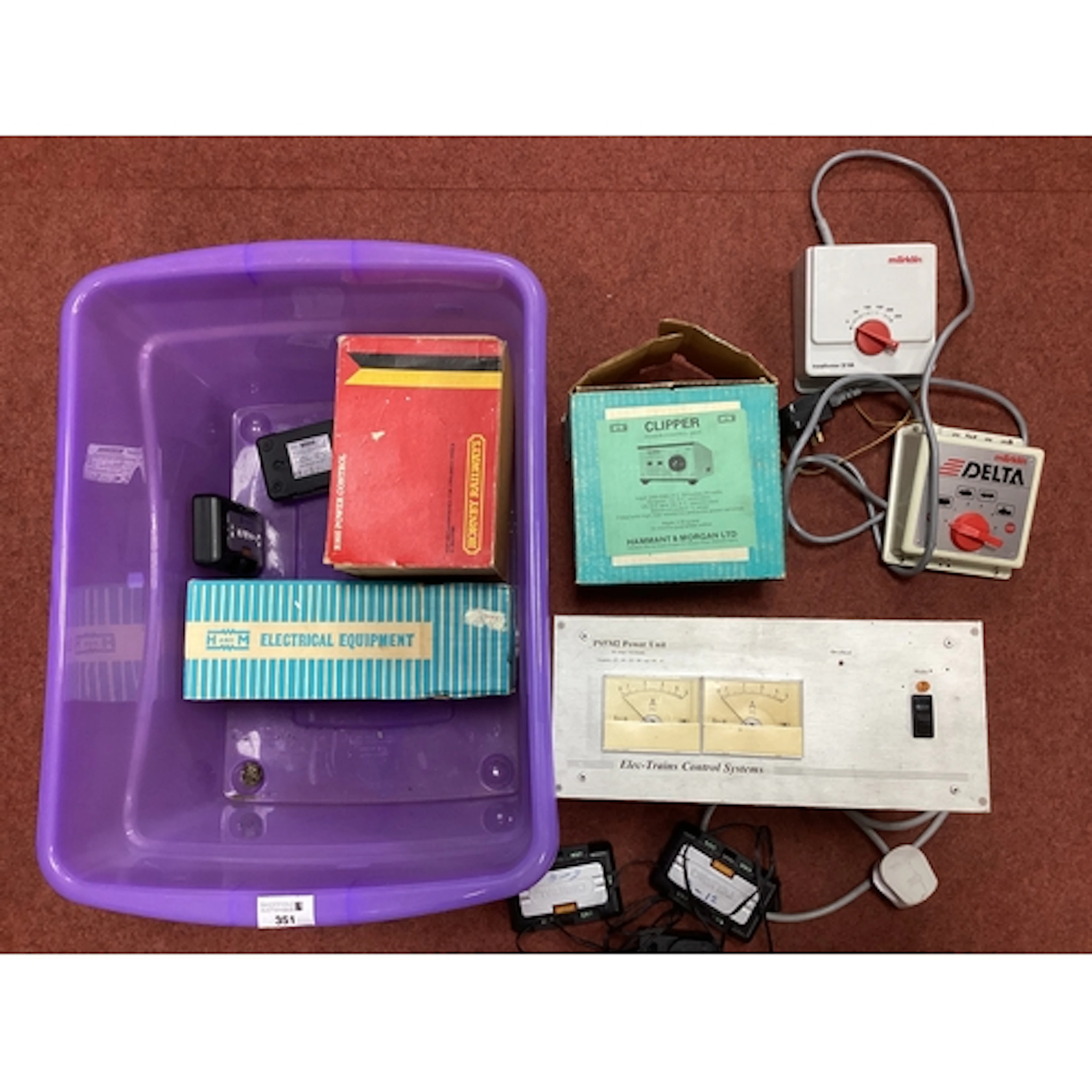 A quantity of model railway control equipment by Elec-Trains...