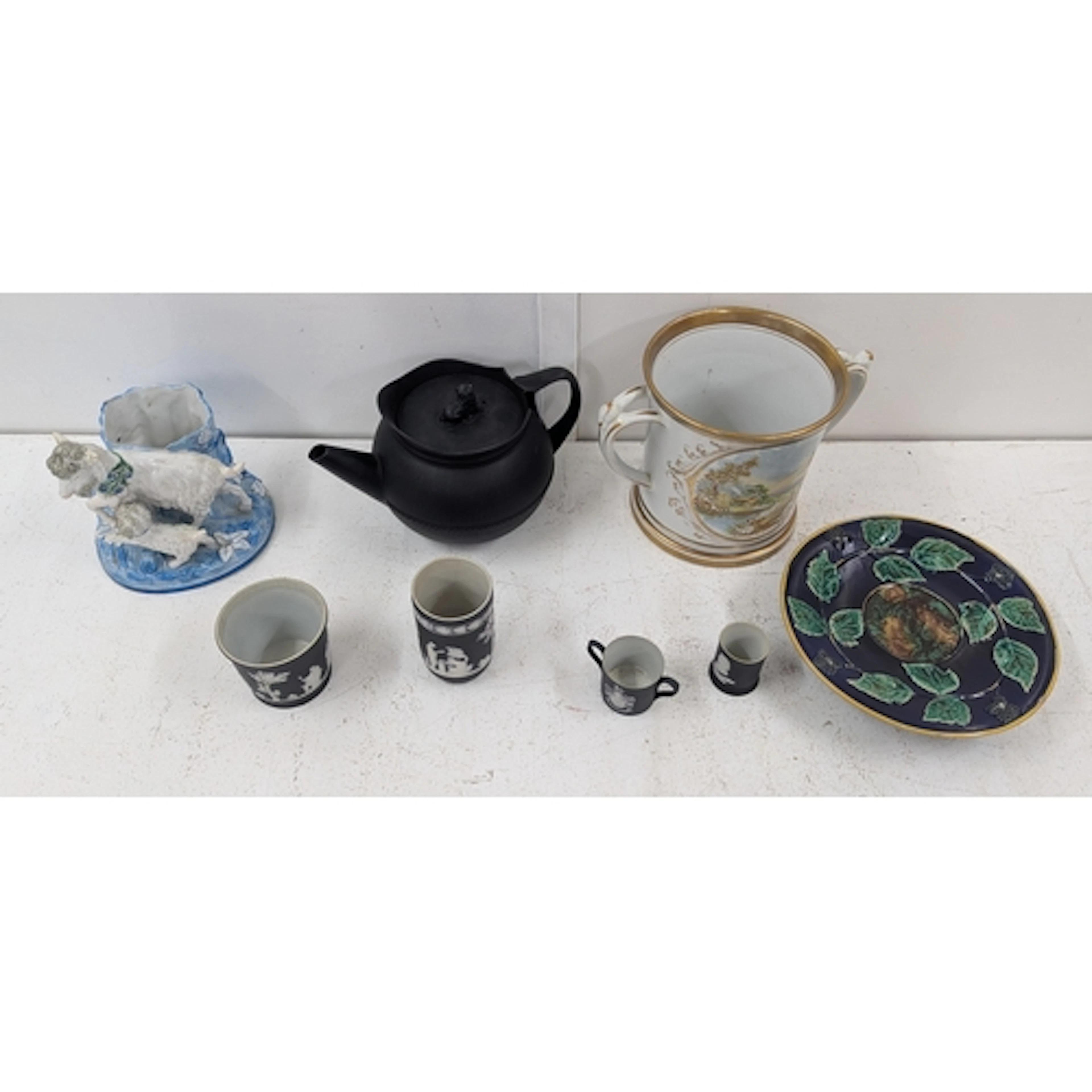 Victorian and later ceramics to include a Spode black basalt...