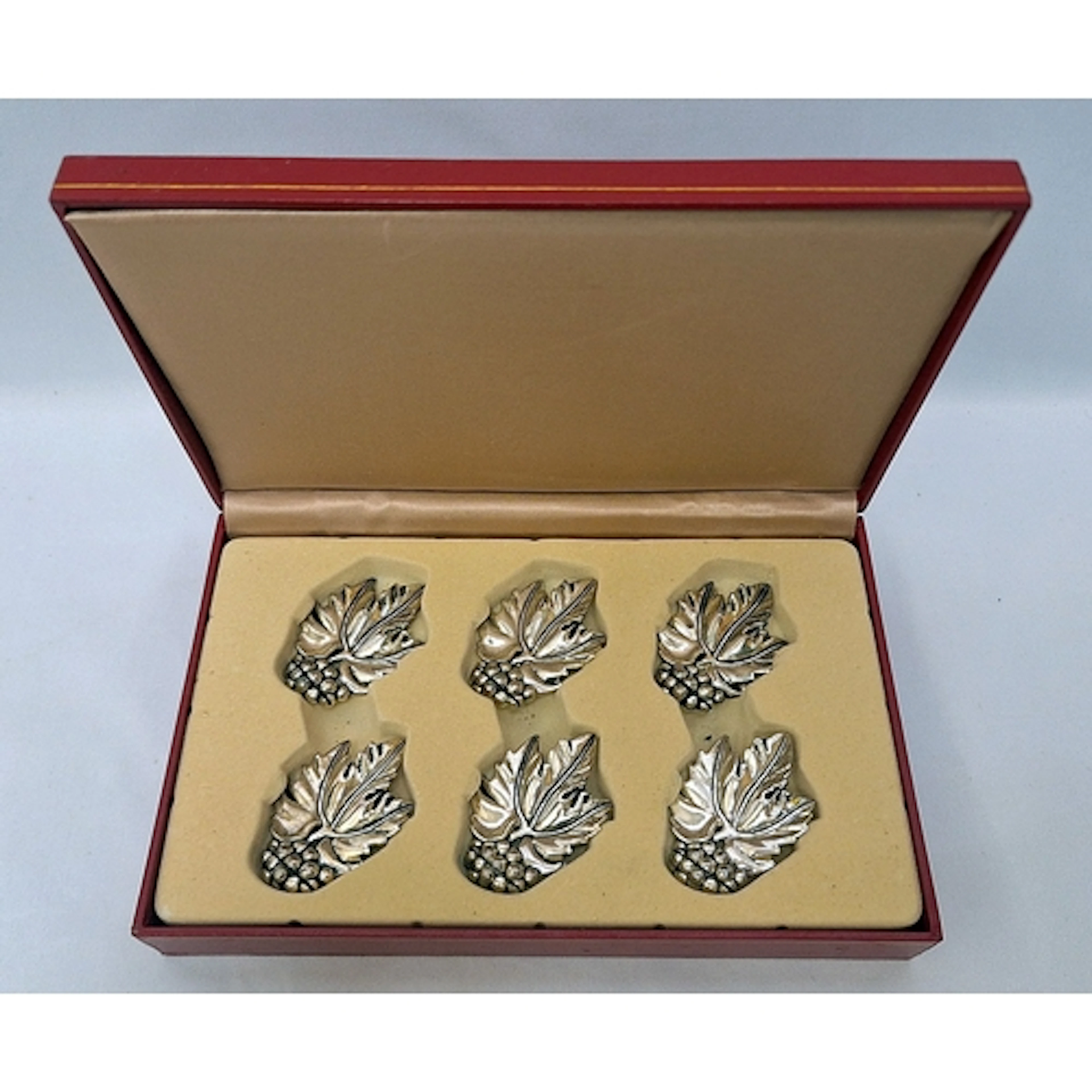 Boxed Set of 6 Silver Plated Dining Table Placecard Holders ...