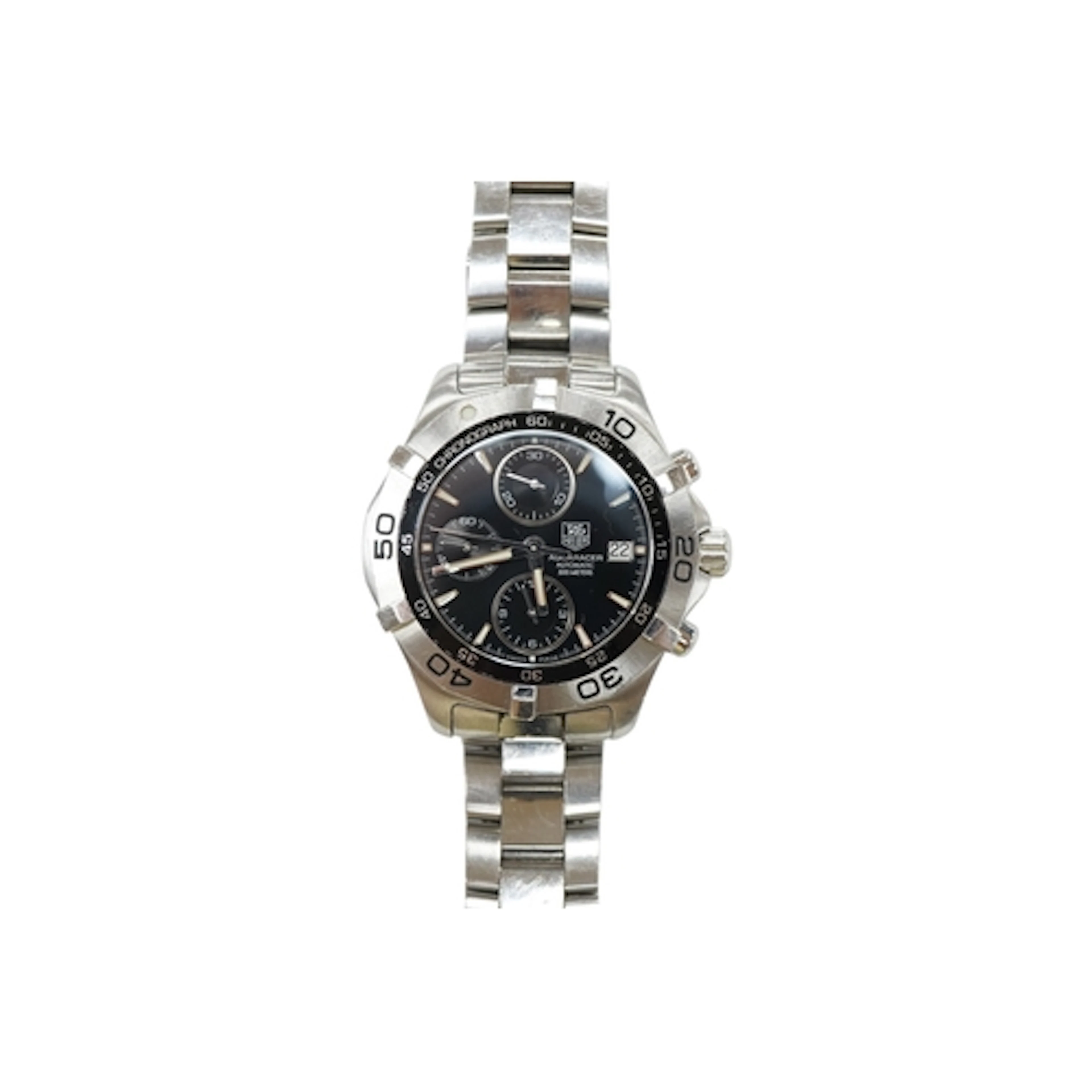A gentleman's recent stainless steel Tag Heuer Aquaracer Aut...