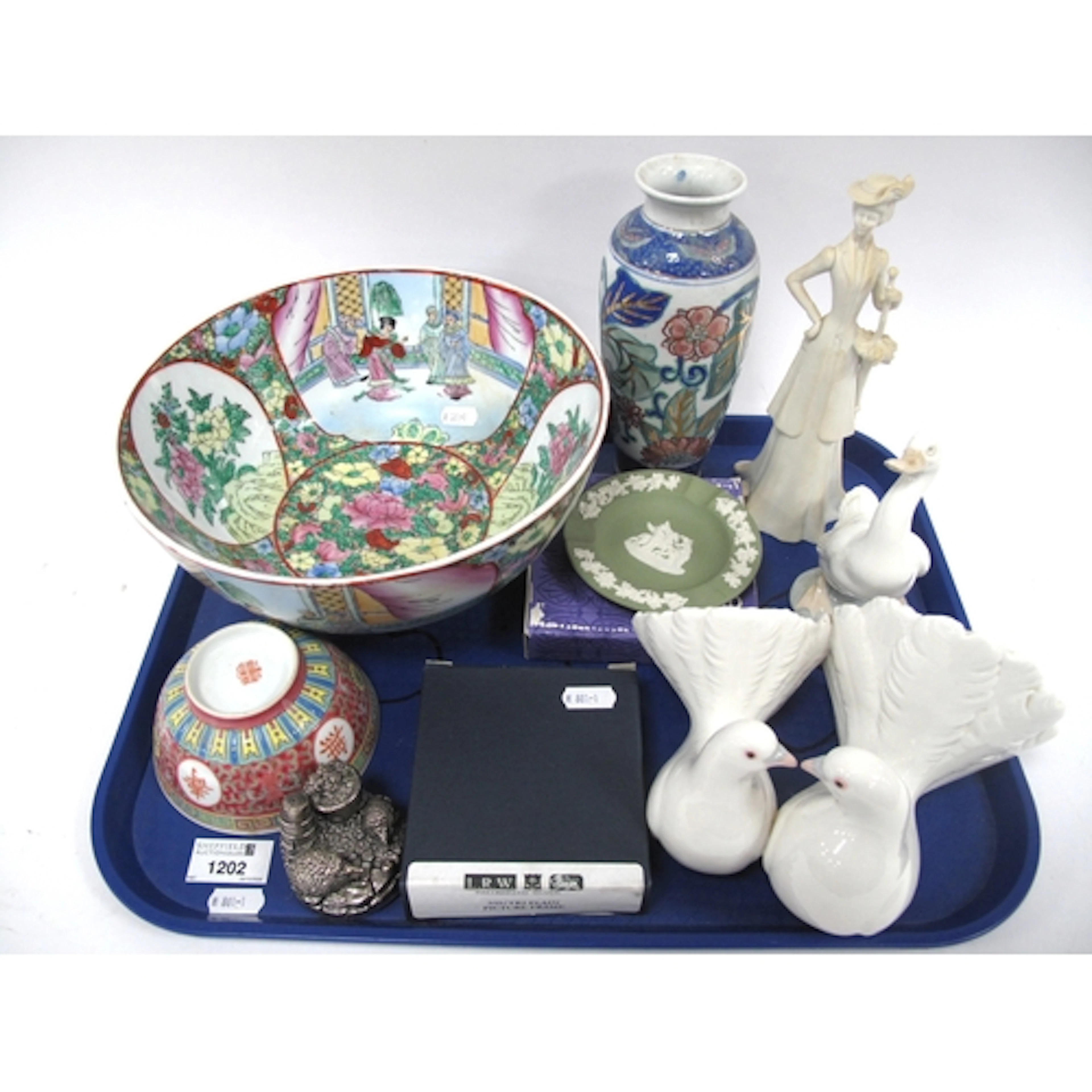 Collectables, including late 20th-century Chinese famille ro...