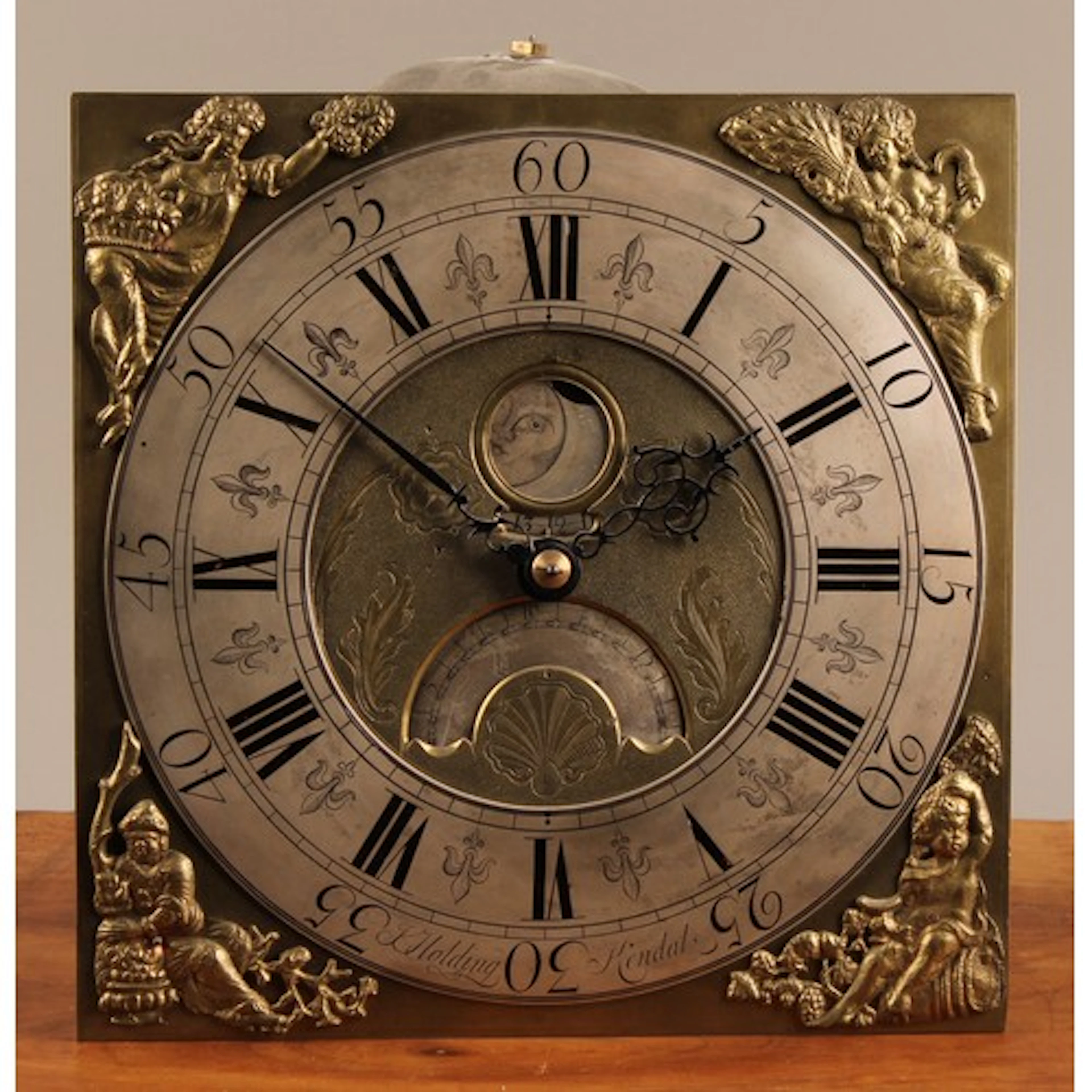 A George II brass longcase clock movement, by John Holding o...