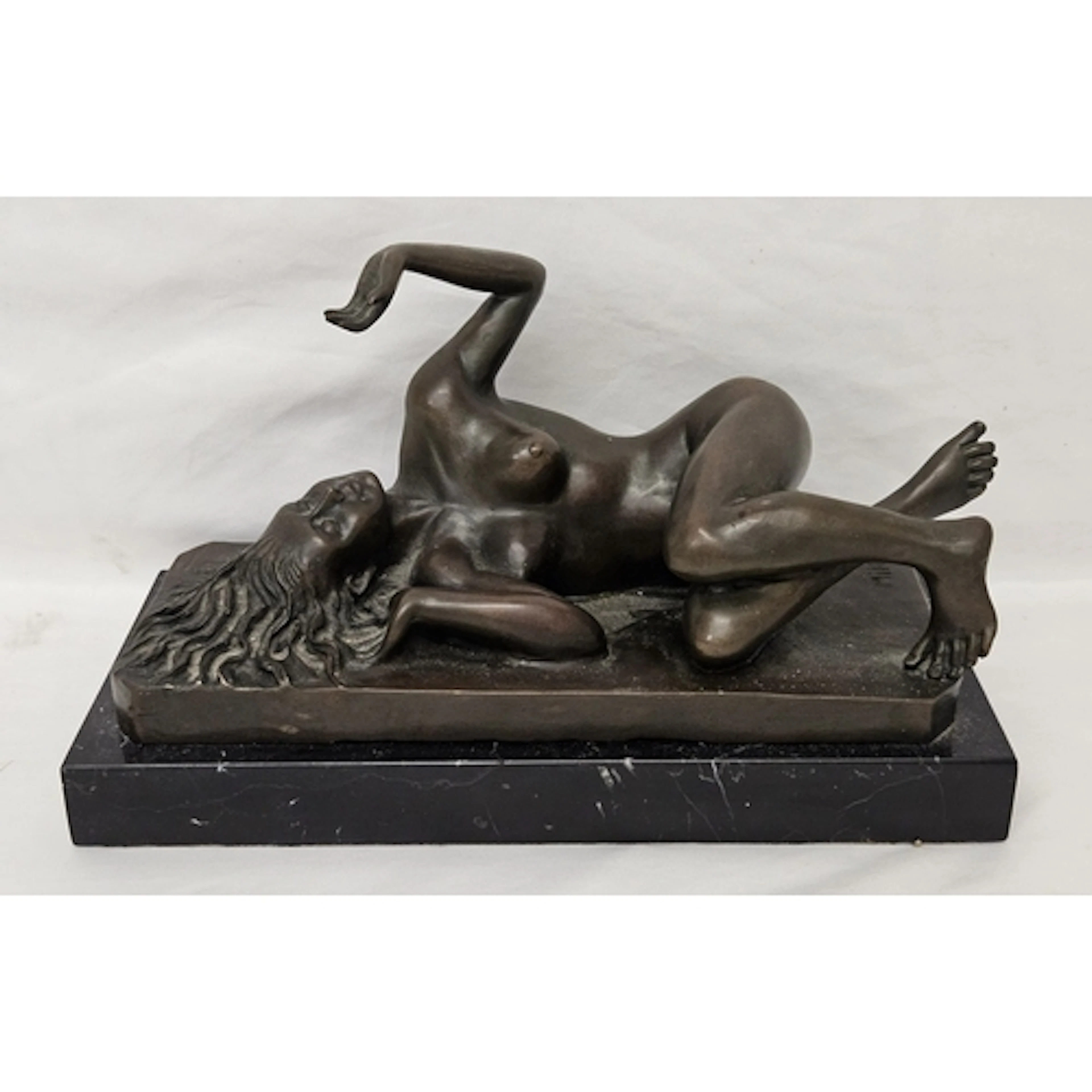 Bronze Sculpture Nude Female on marble base, signed Milo, ap...