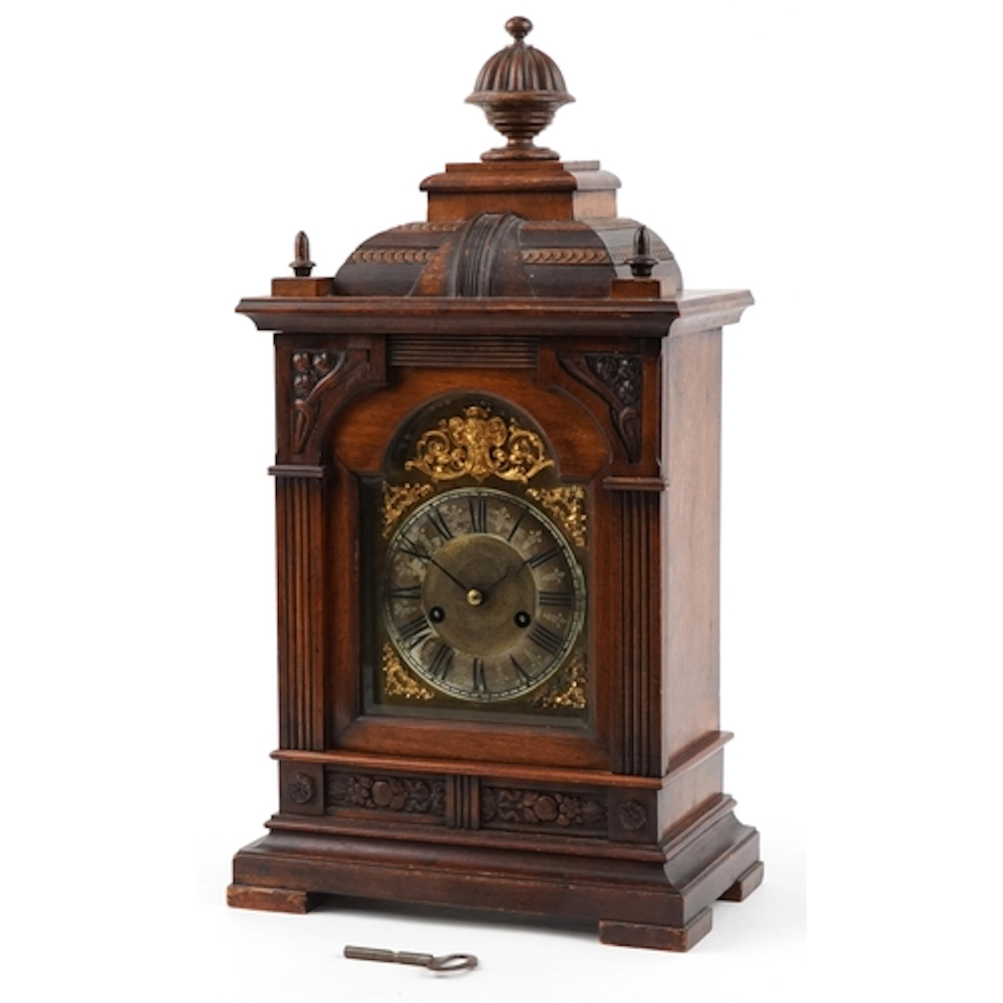 Late 19th/20th century German oak cased striking bracket clo...